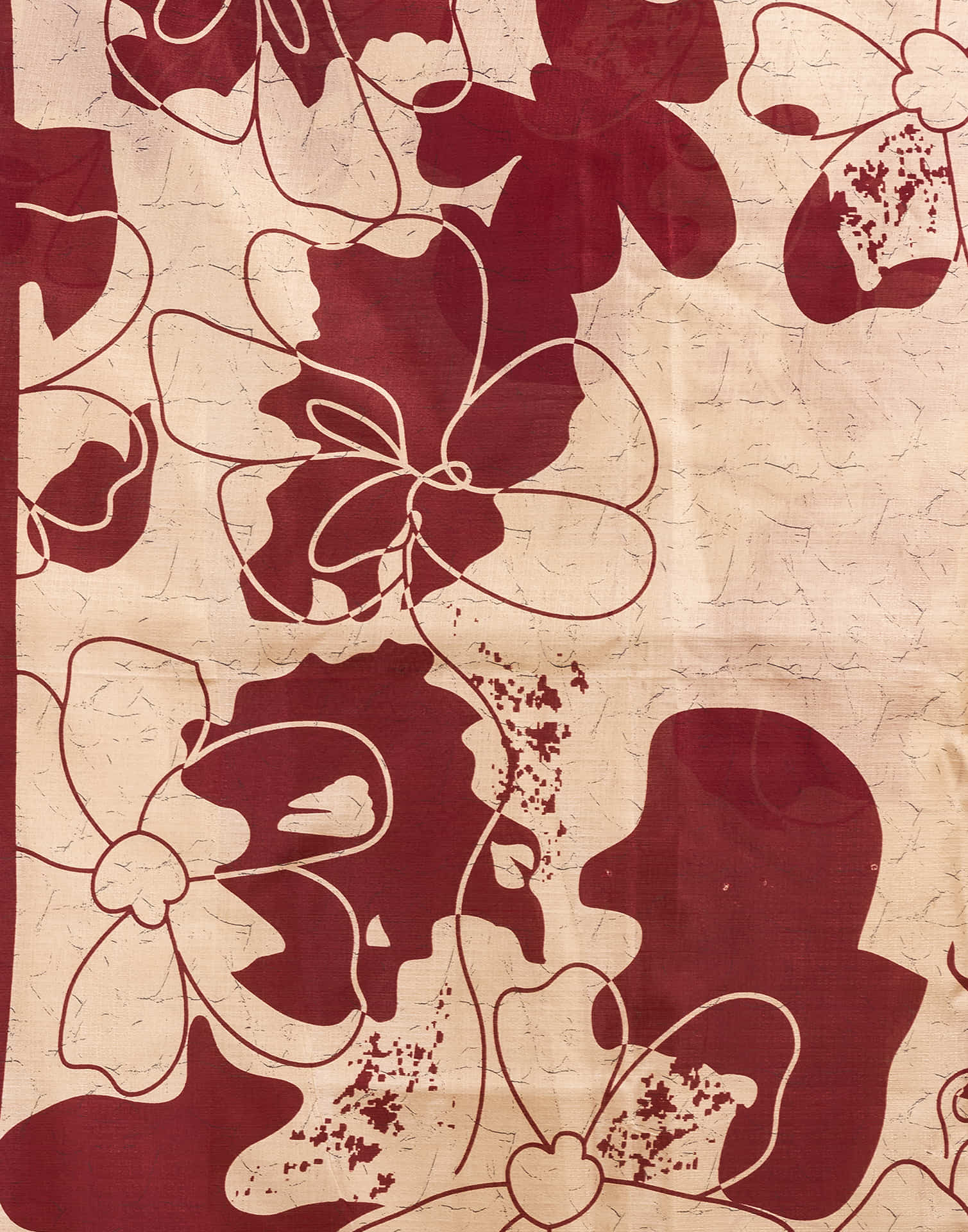 Beige Bhagalpuri Silk Printed Saree - Image 7