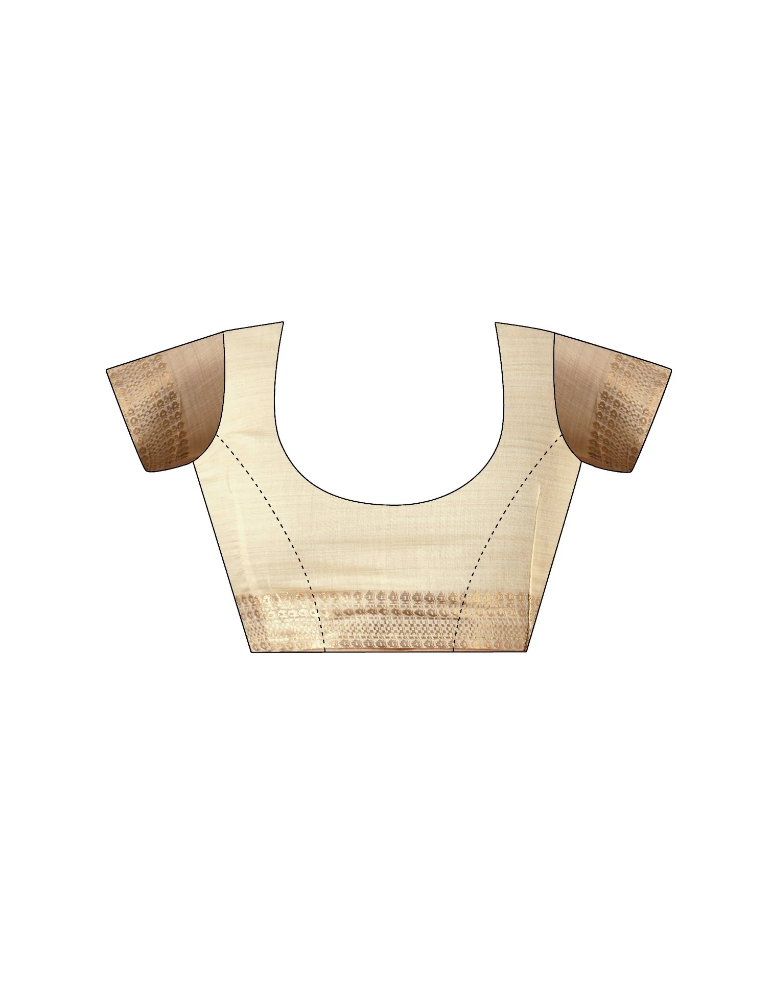 Beige Linen Embroidery Saree - Image 10