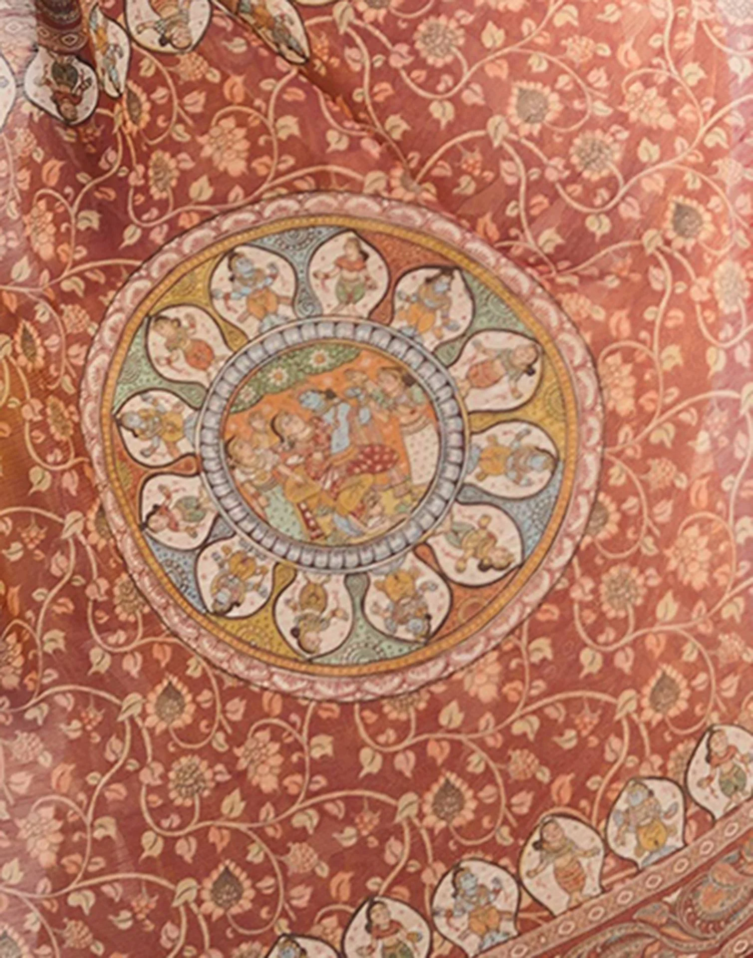 Beige Linen Printed Saree - Image 8