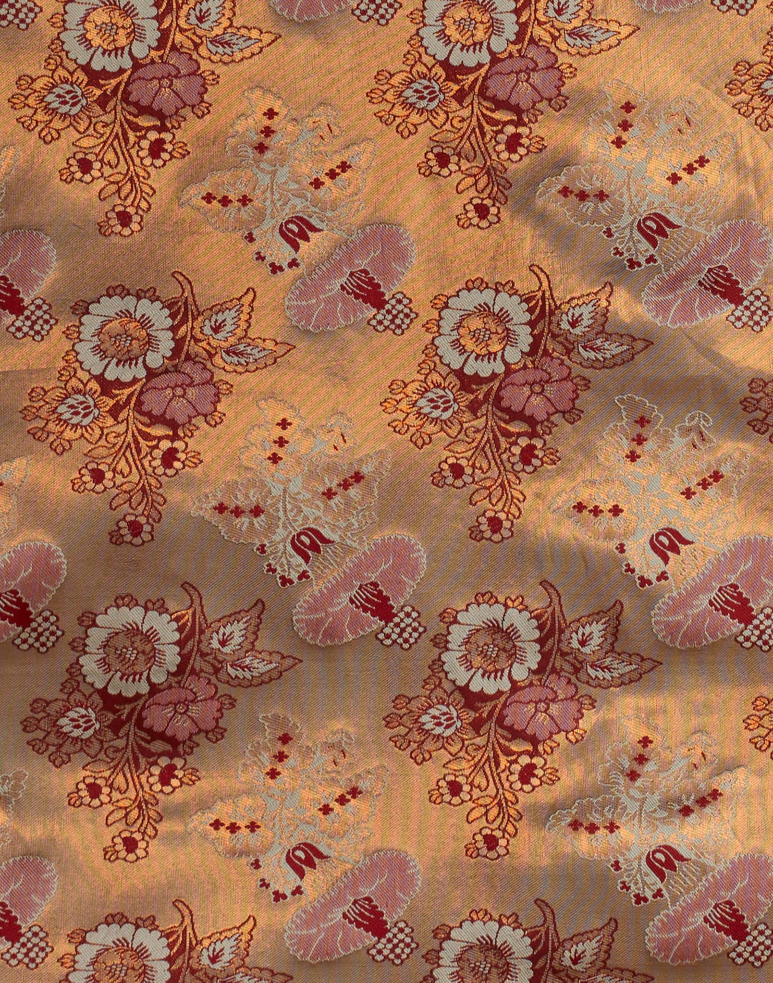 Beige Silk Woven Banarasi Saree - Image 8