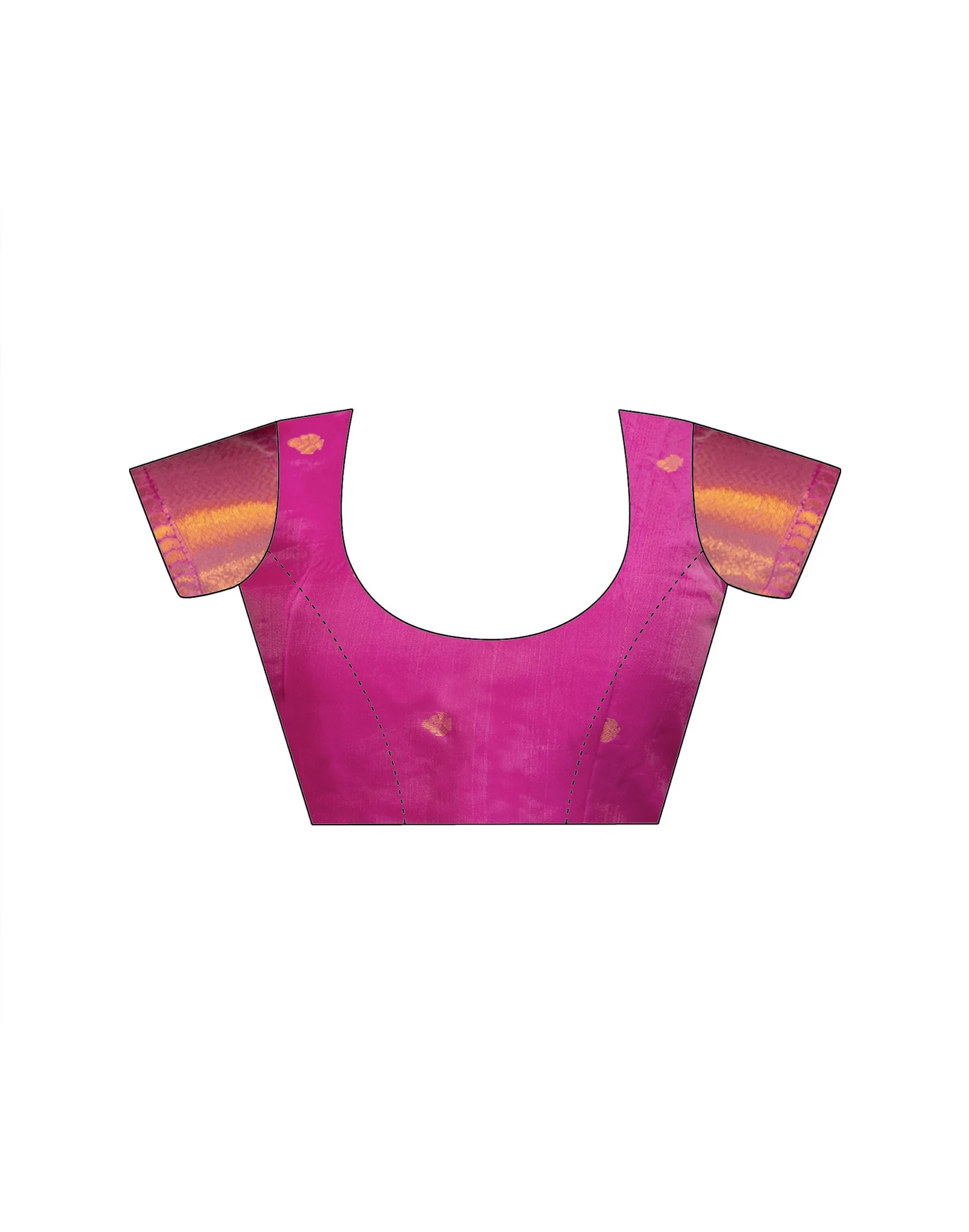 Pink Silk Woven Kanjivaram Saree - Image 13