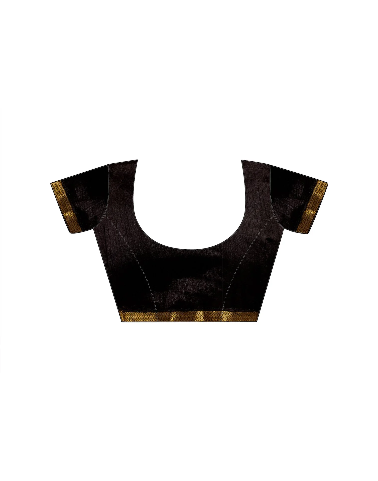 Black Chiffon Printed Saree - Image 14