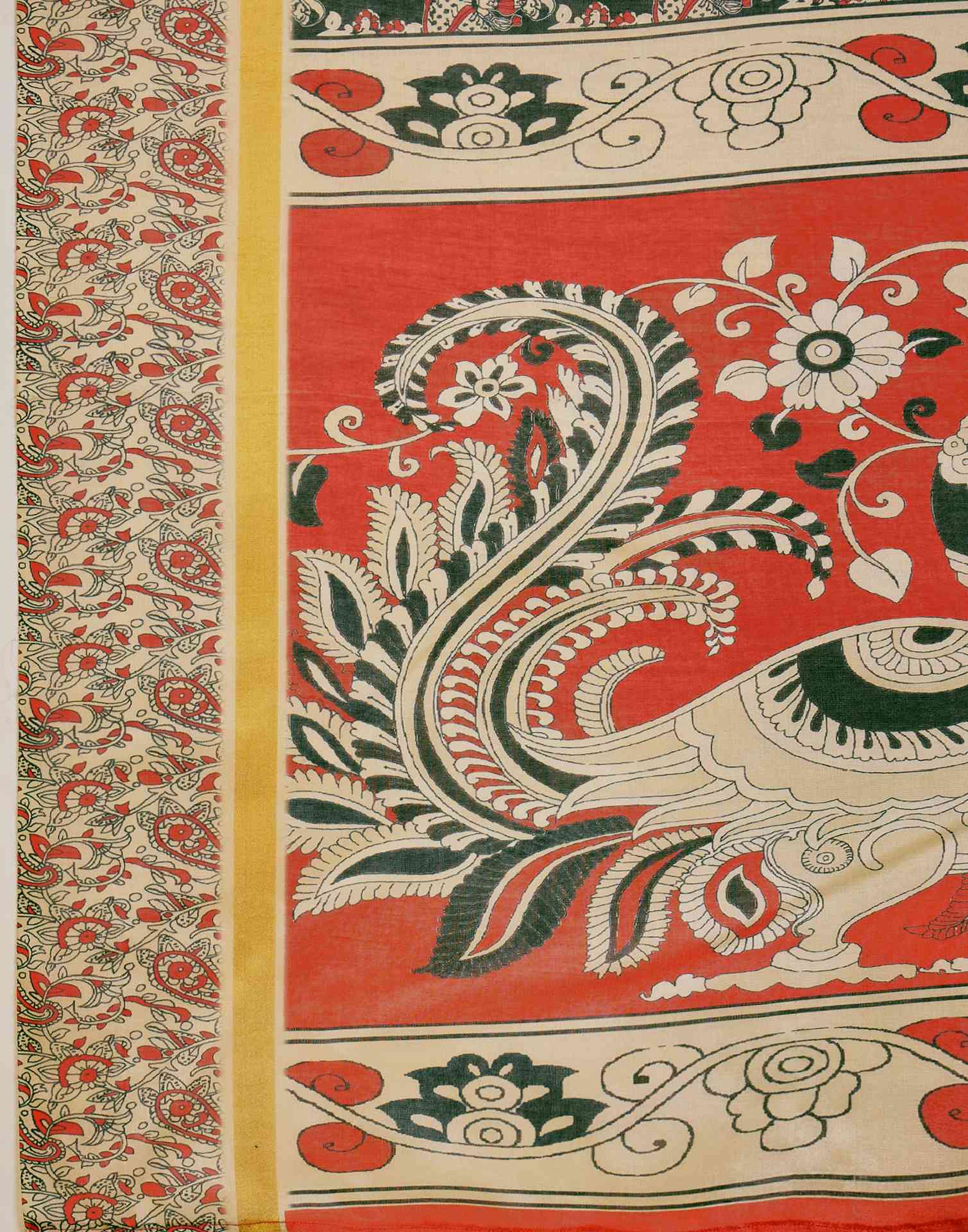 Black Cotton Silk Printed Saree - Image 8
