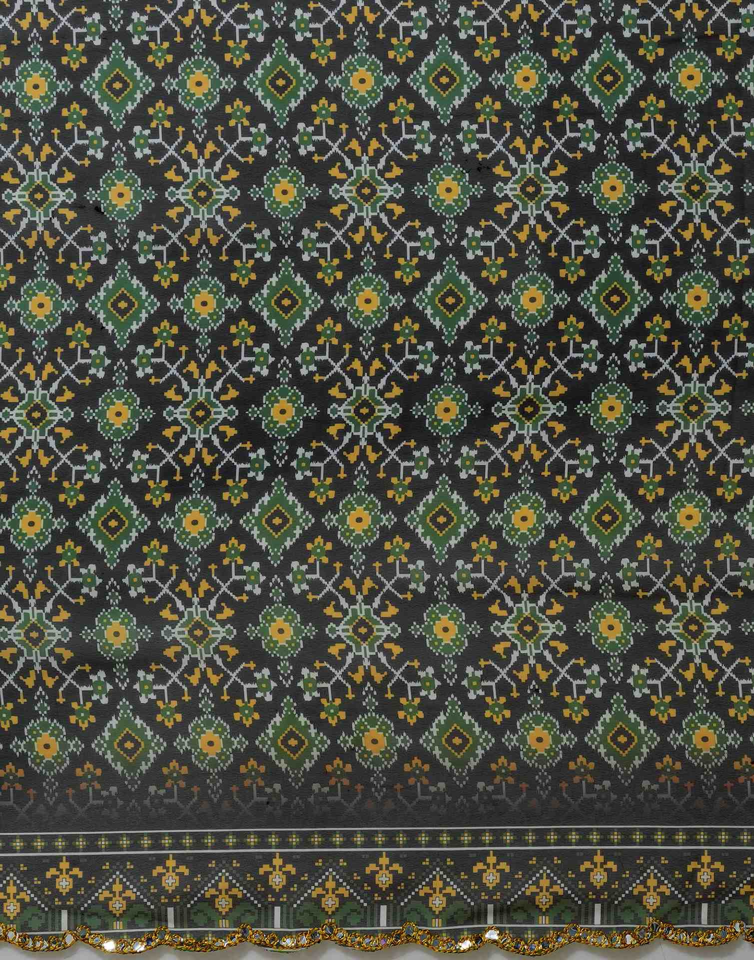 Black Georgette Printed Saree - Image 9