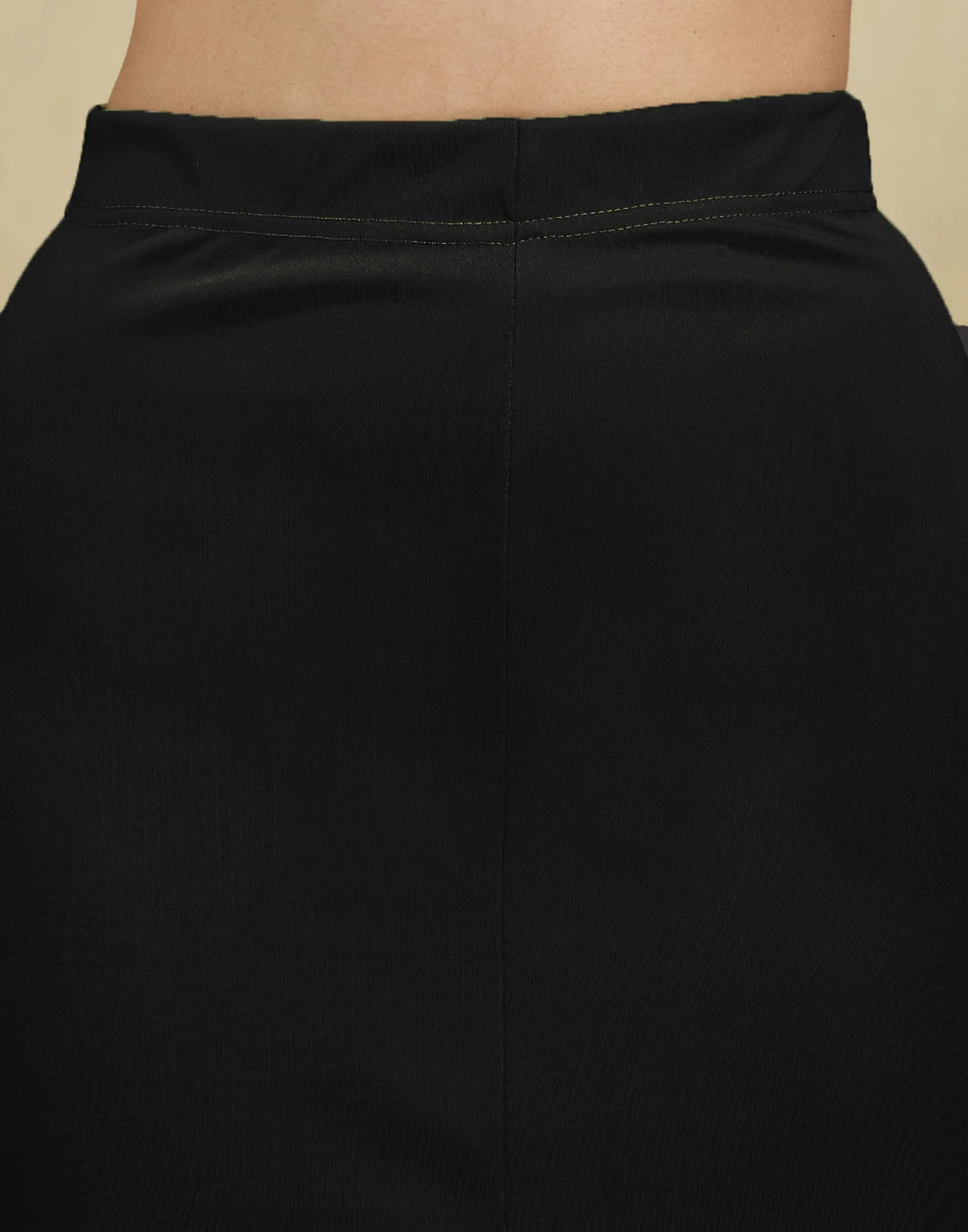 Black Lycra Plain Elastic Waist Shapewear - Image 7