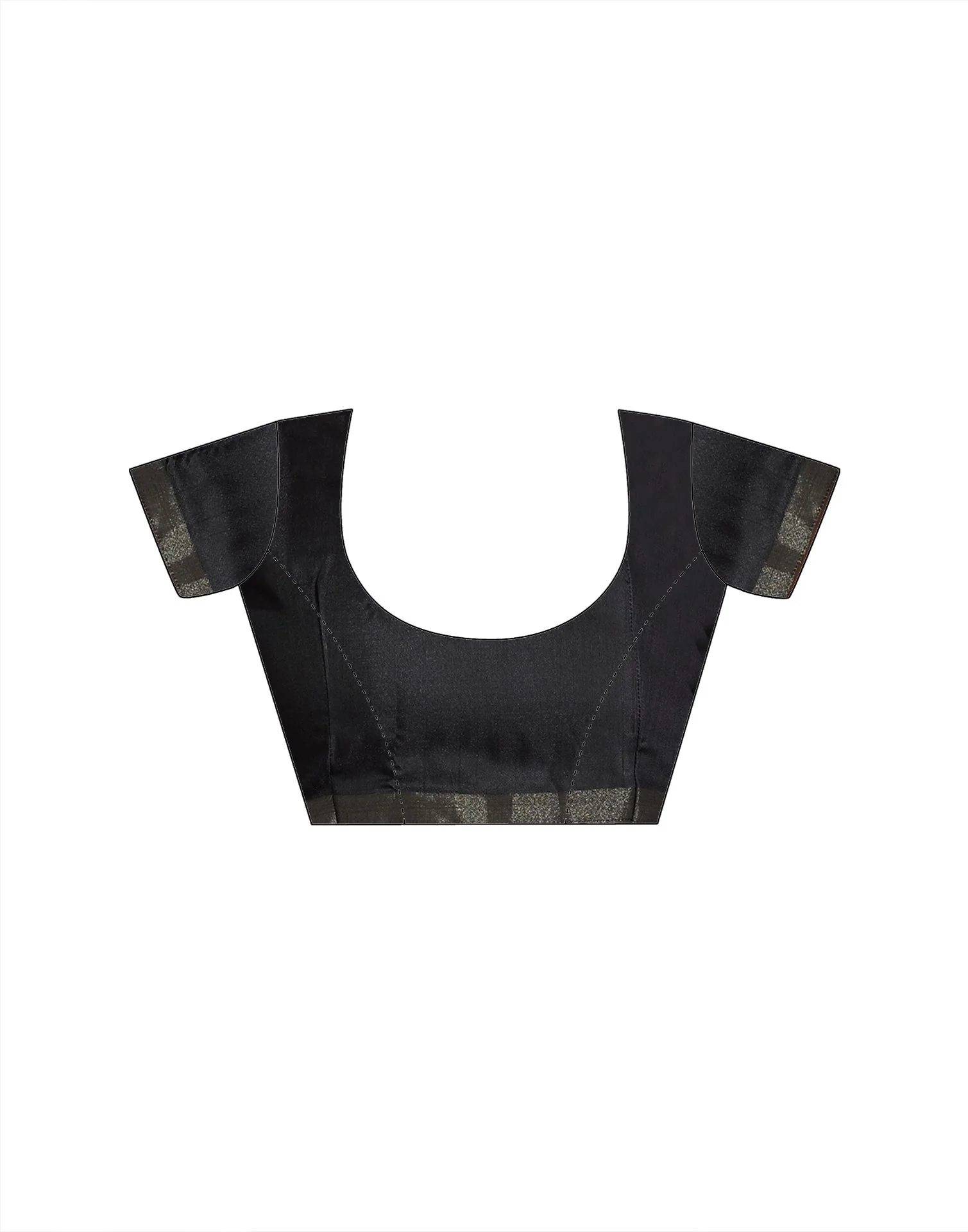 Black Silk Printed Saree - Image 10