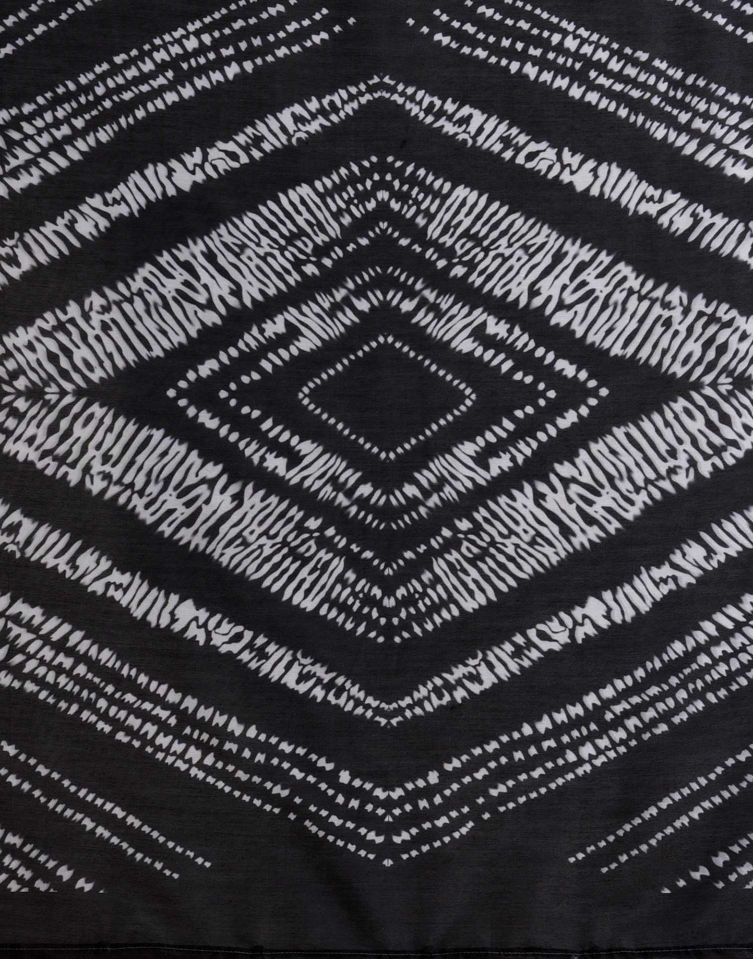 Black Silk Printed Saree - Image 8