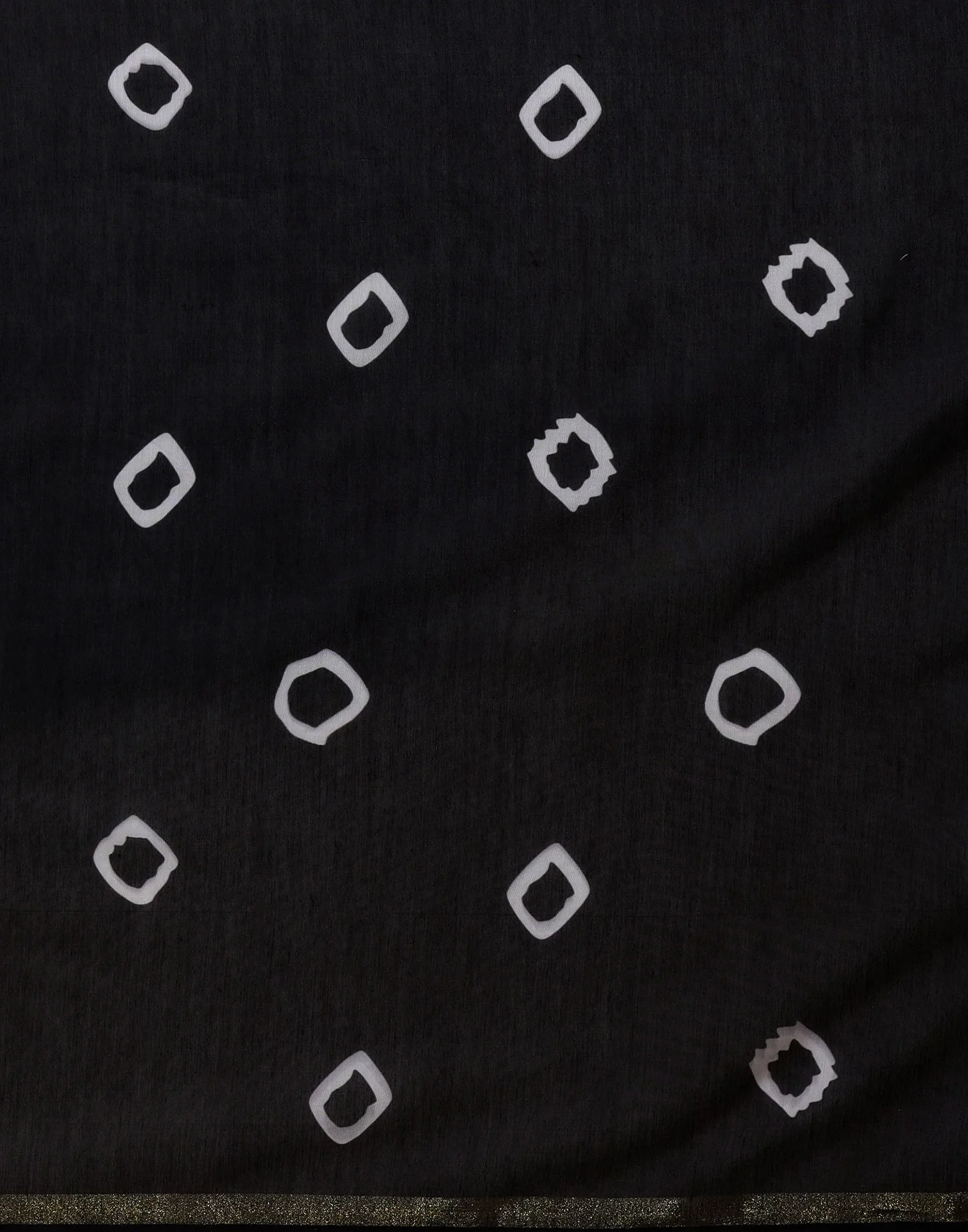Black Silk Printed Saree - Image 9