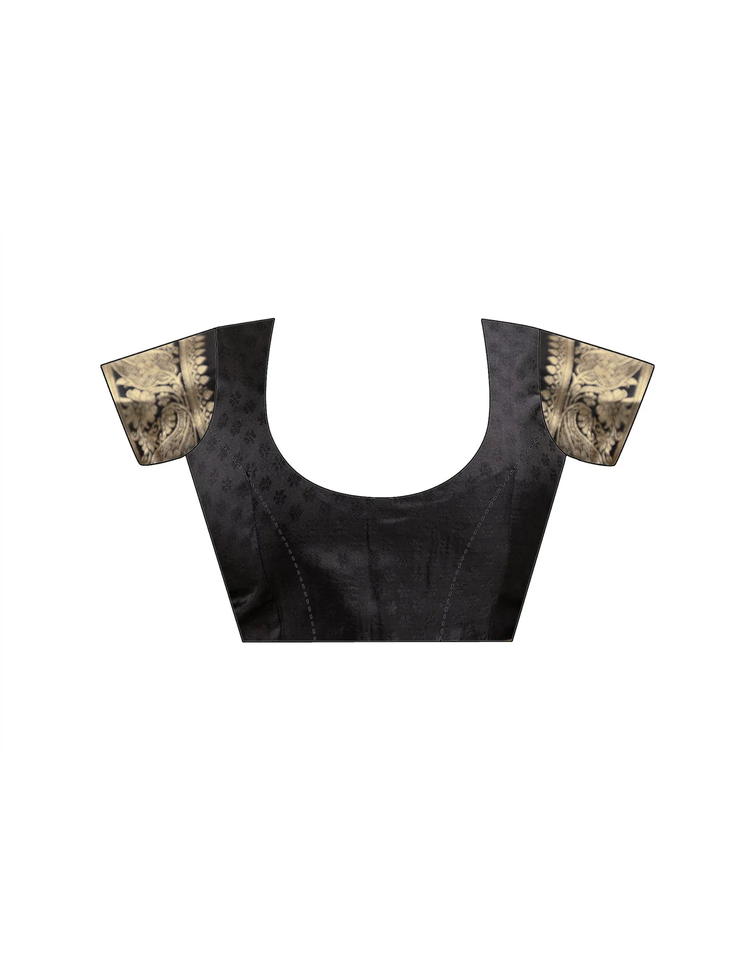 Black Silk Woven Banarasi Saree - Image 15