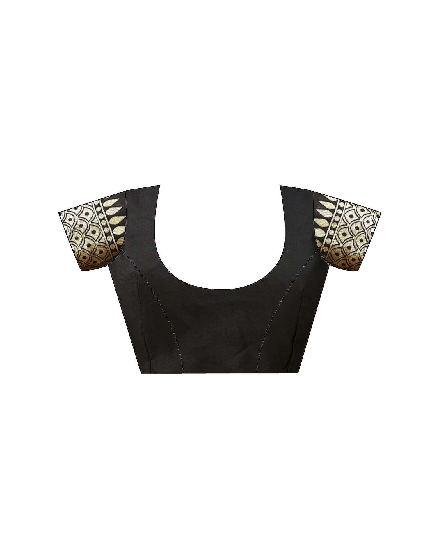 Black Silk Woven Banarasi Saree - Image 9