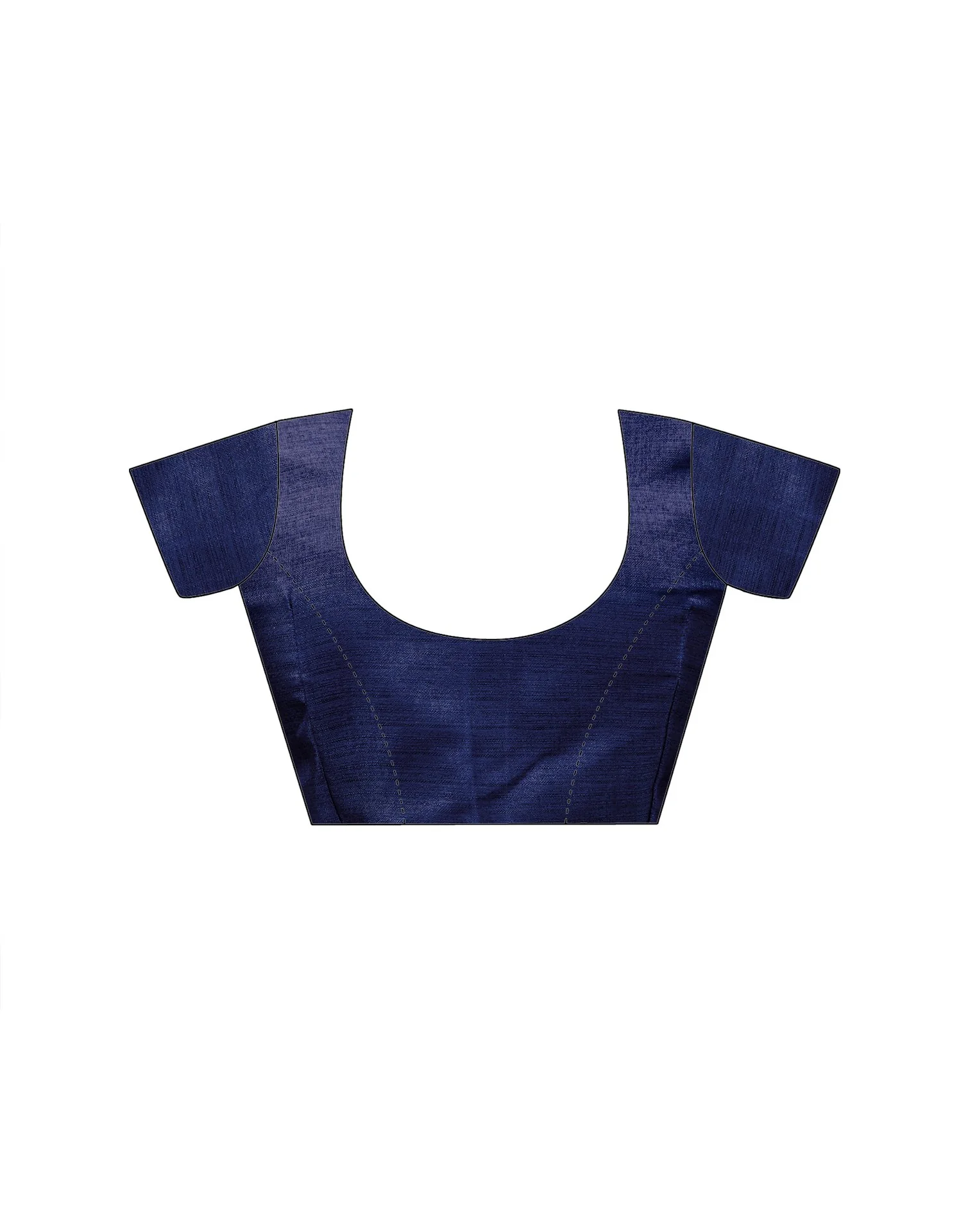 Blue Khadi Polka Dot Printed Saree - Image 14