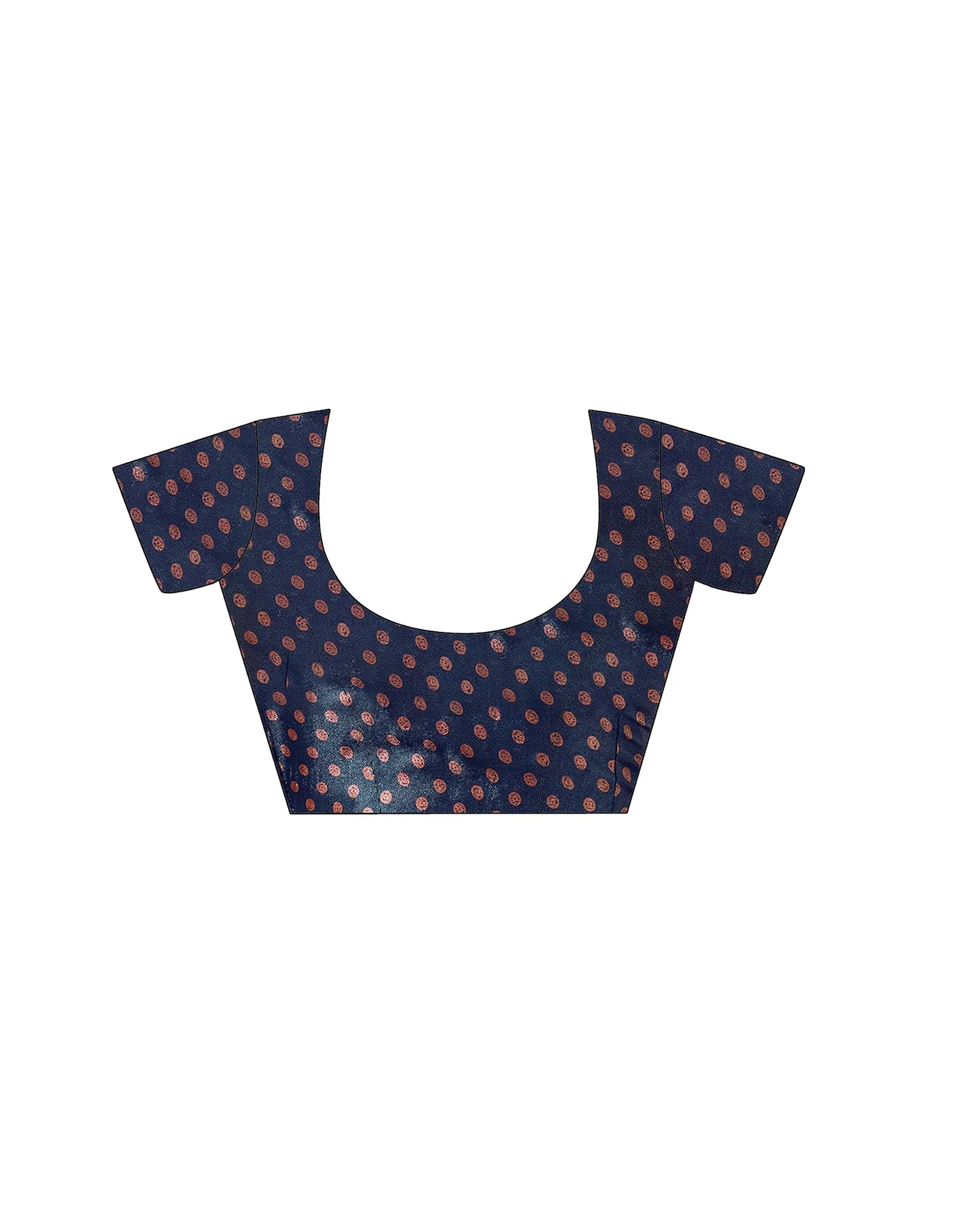 Blue Silk Printed Saree - Image 10