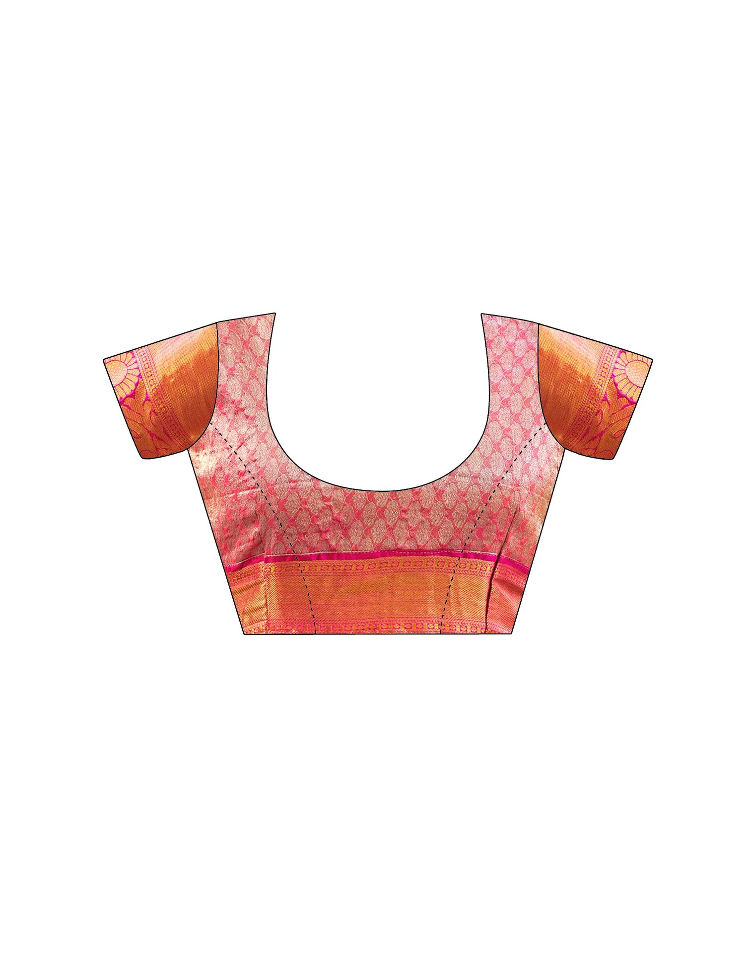 Blush Pink Silk Woven Kanjivaram Saree - Image 10