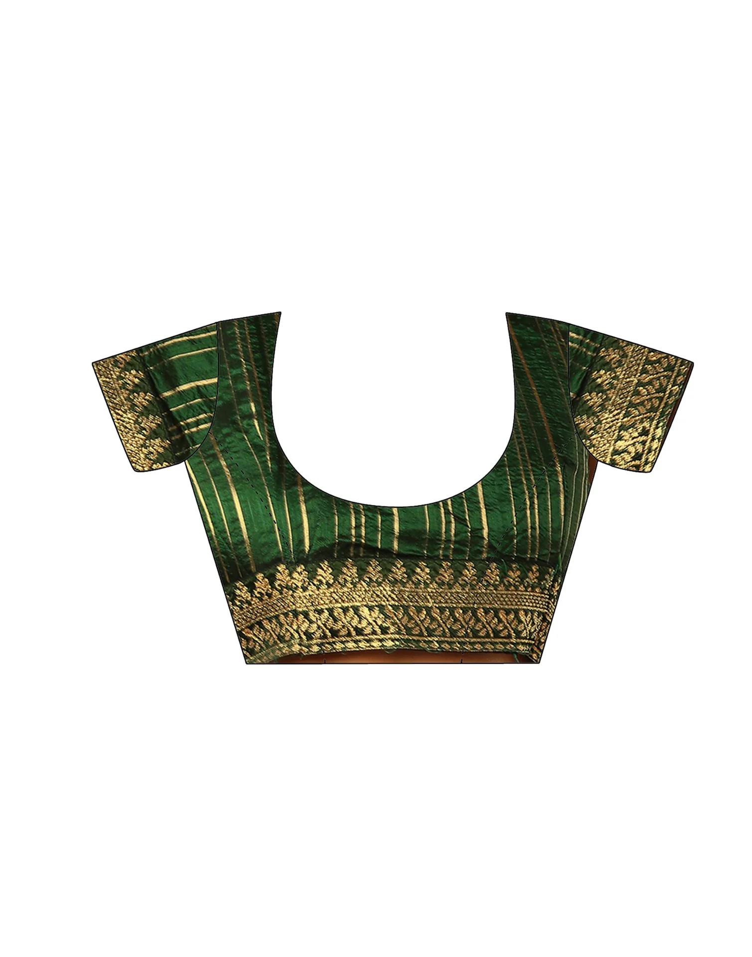 Bottle Green Georgette Stone Work Swarovski Saree - Image 8