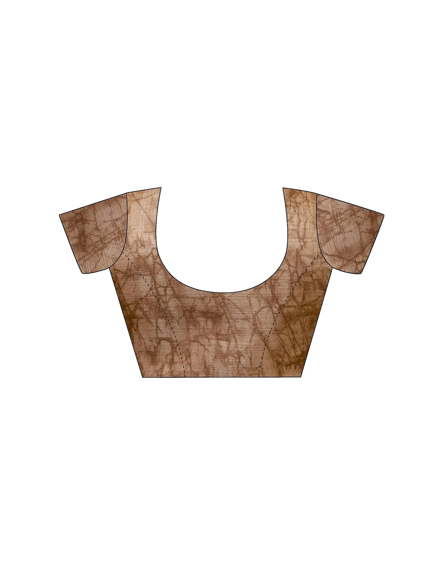 Brown Cotton Blend Floral Printed Saree - Image 10