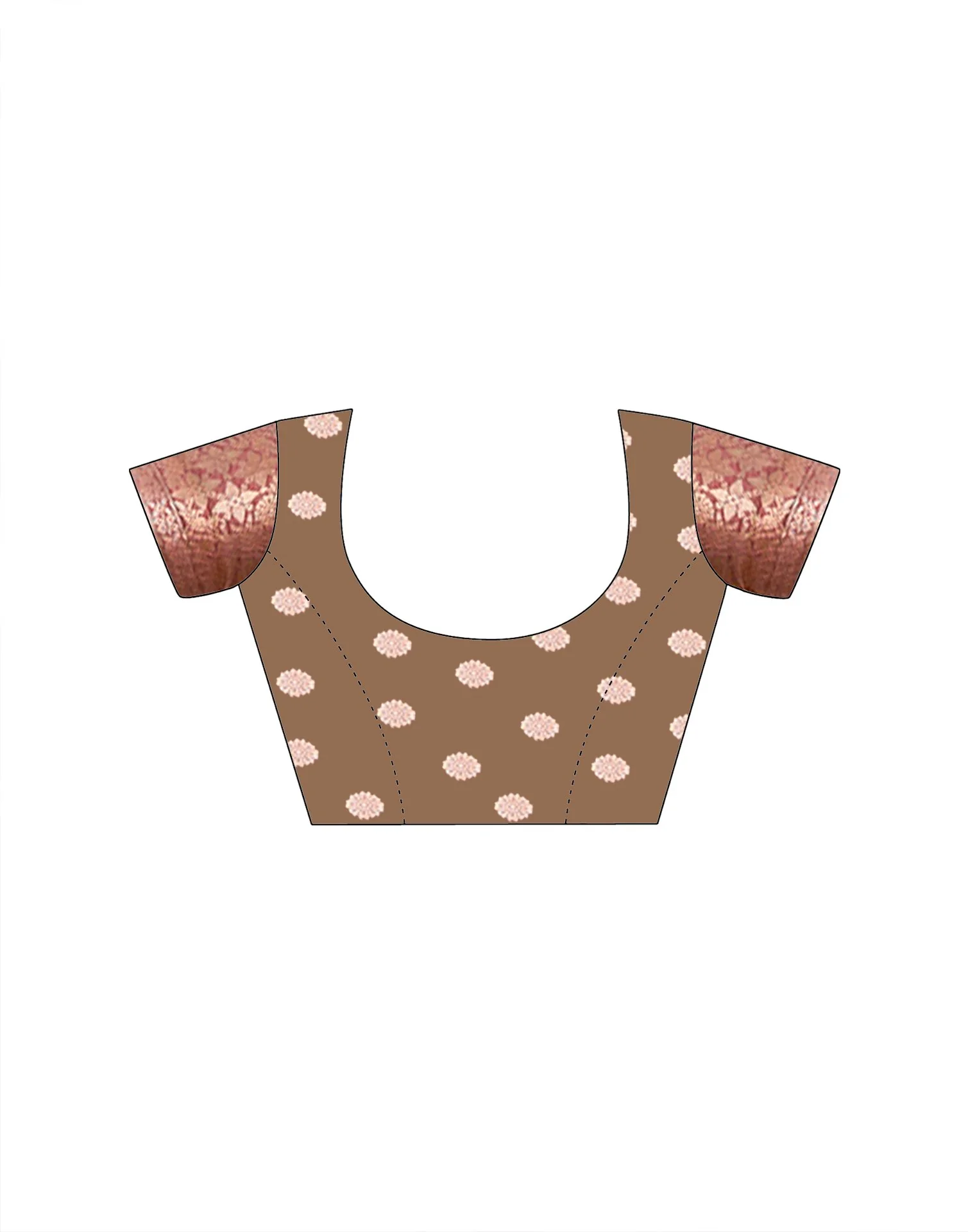 Brown Cotton Linen Woven Saree - Image 5