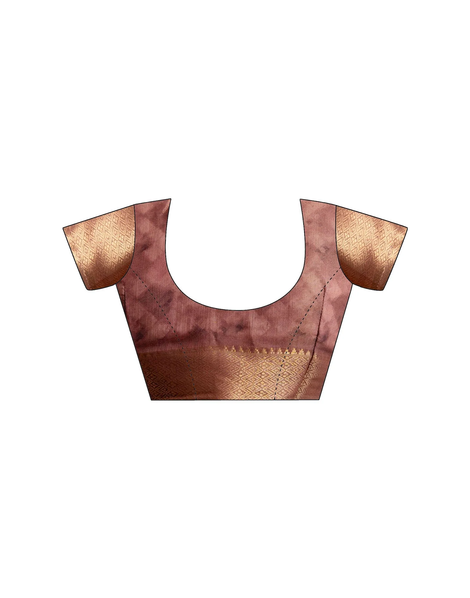 Brown Cotton Printed Woven Saree - Image 11