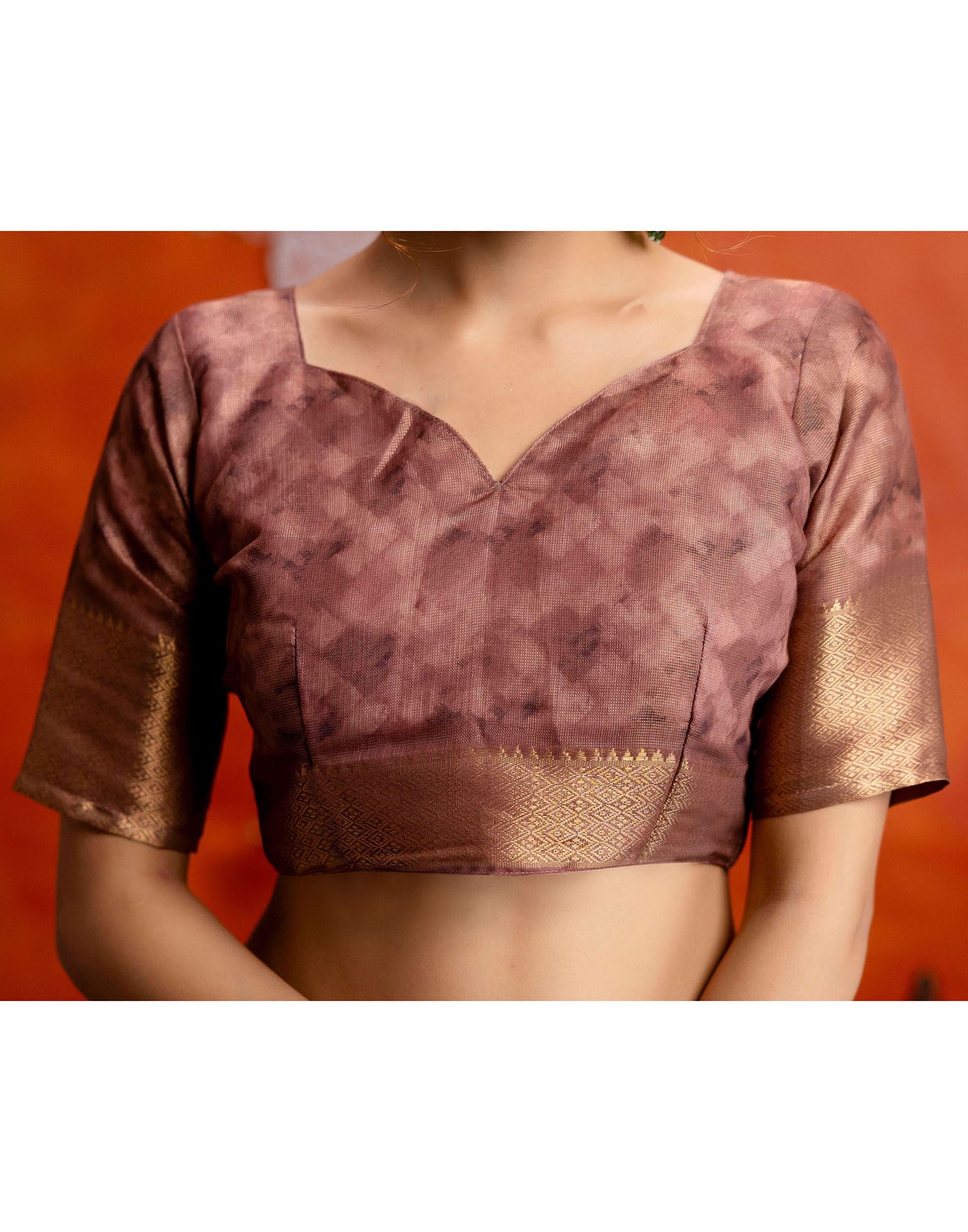 Brown Cotton Printed Woven Saree - Image 9