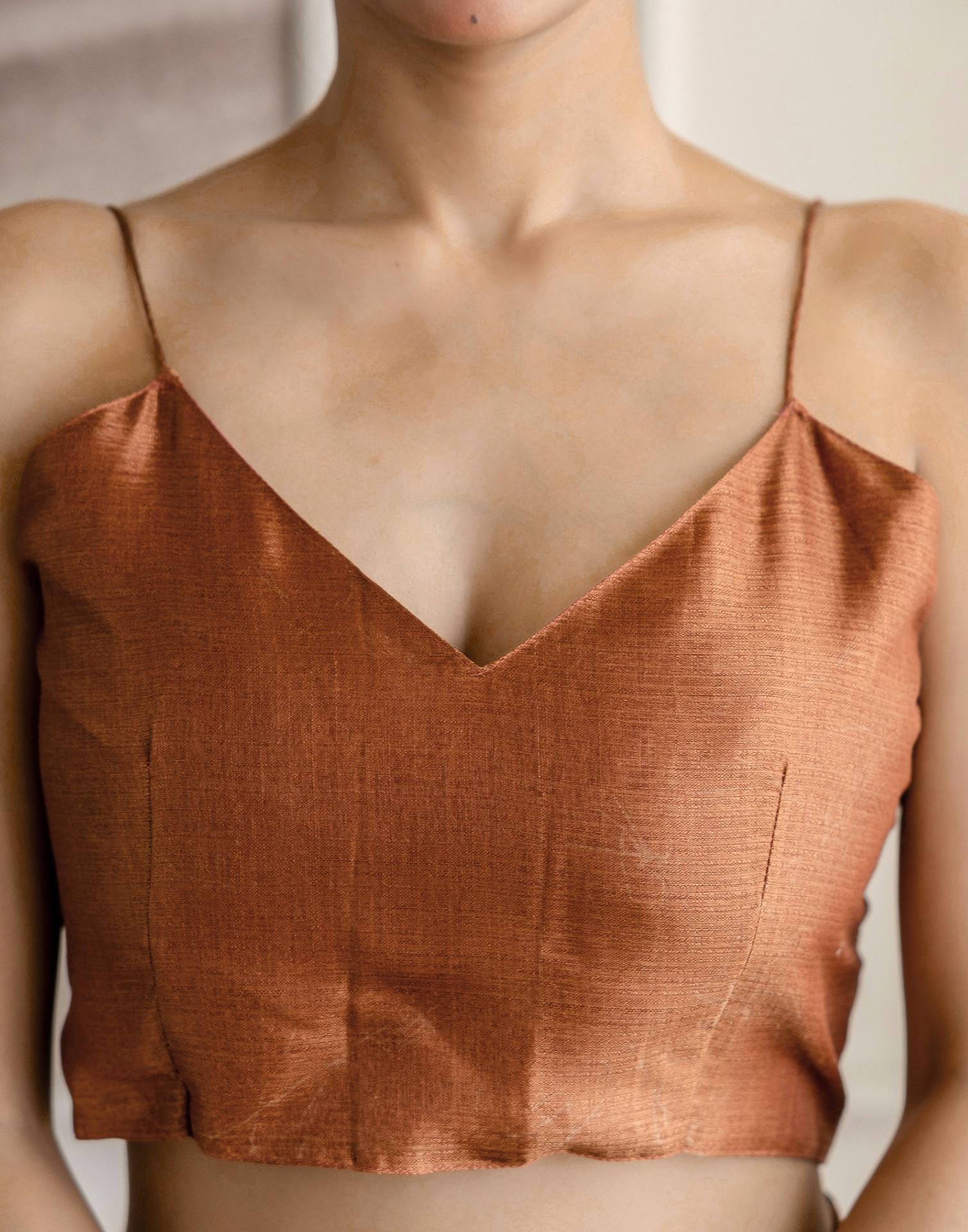 Brown Khadi Printed Saree - Image 11