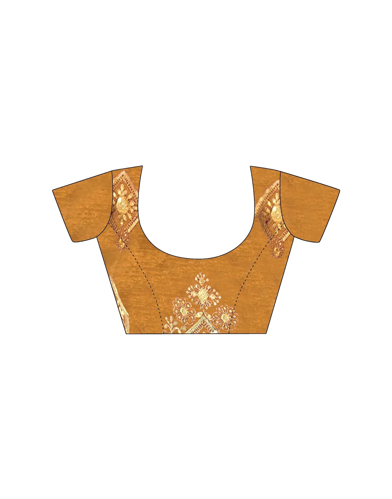 Brown Shimmer Sequence Embroidery Saree - Image 10