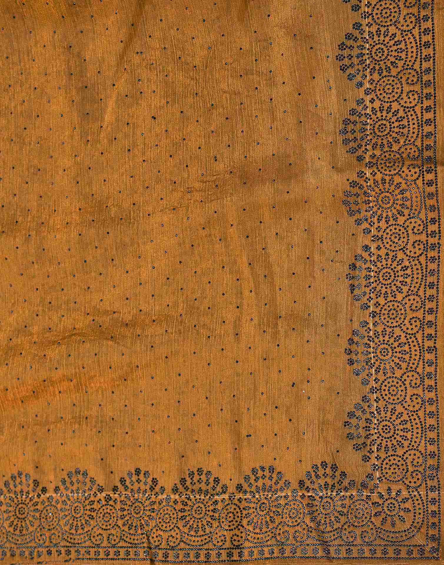 Brown Shimmer Stone Work Swarovski Saree - Image 7