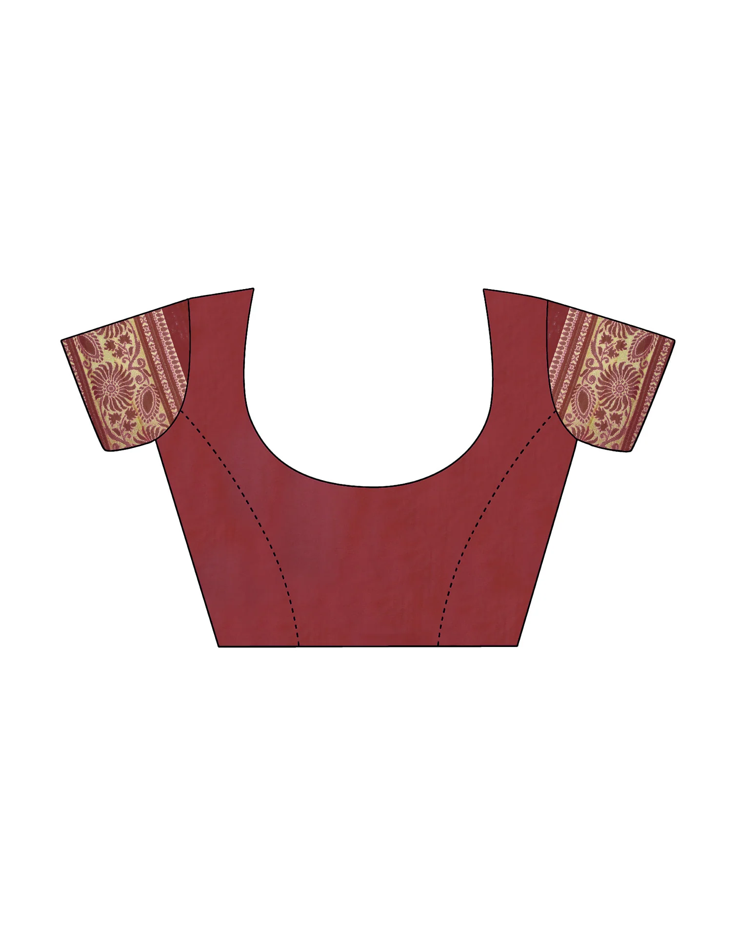Brown Silk Woven Banarasi Saree - Image 7