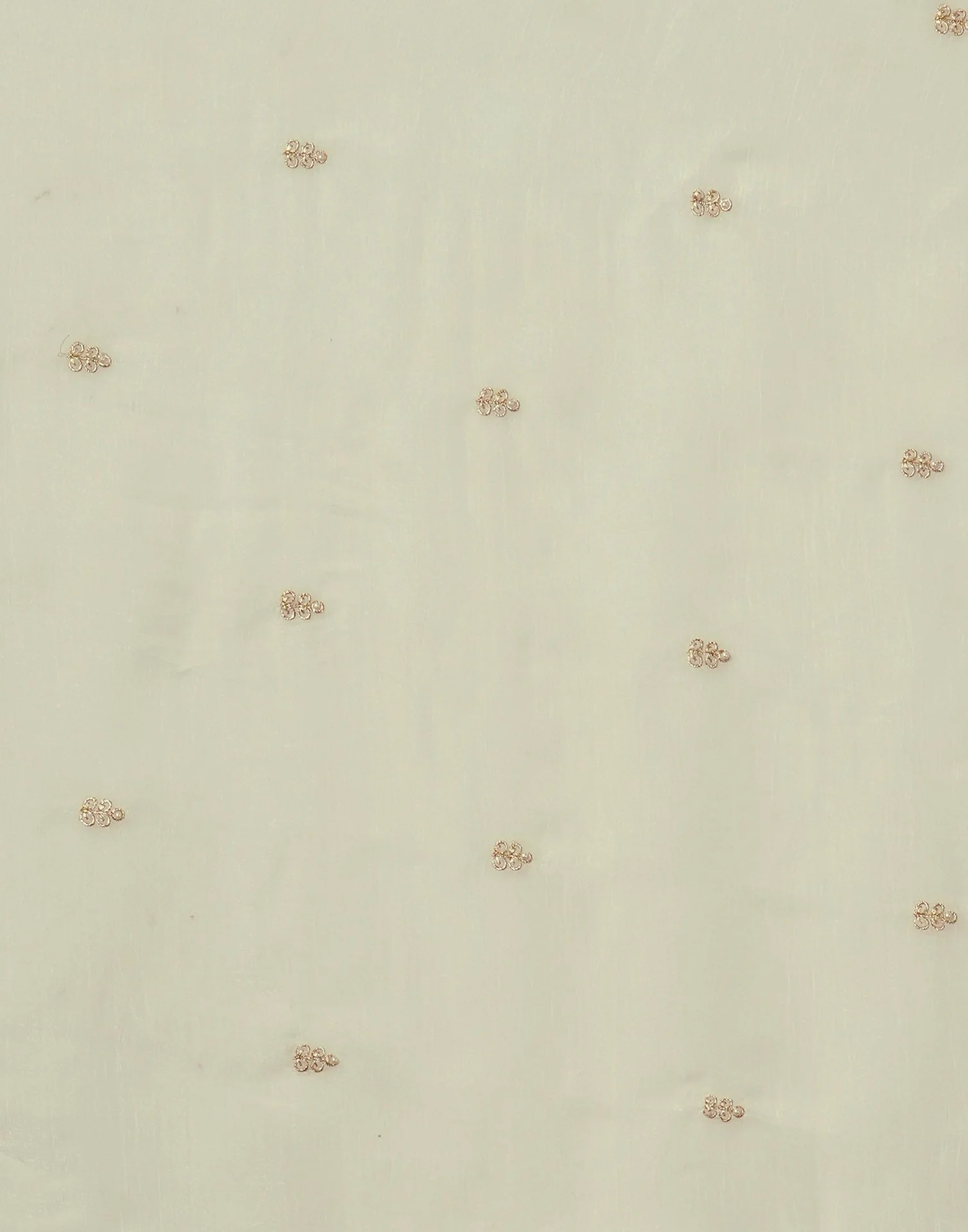Cream Shimmer Pearl Work Embroidery Saree - Image 8