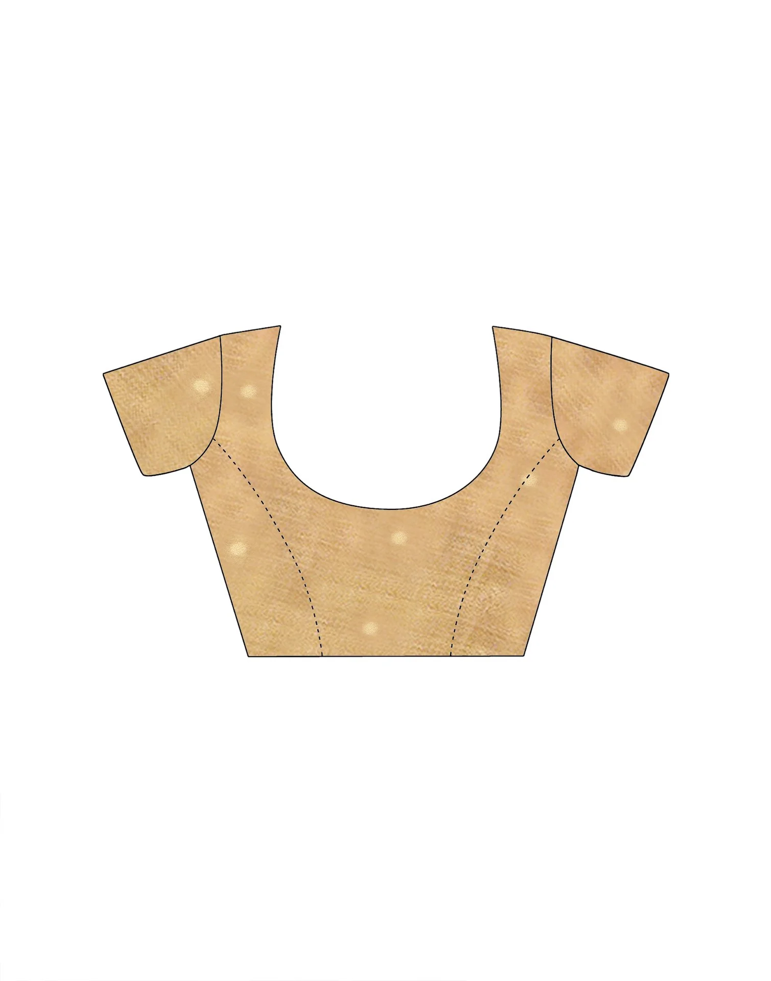 Cream Tissue Linen Woven Saree - Image 6