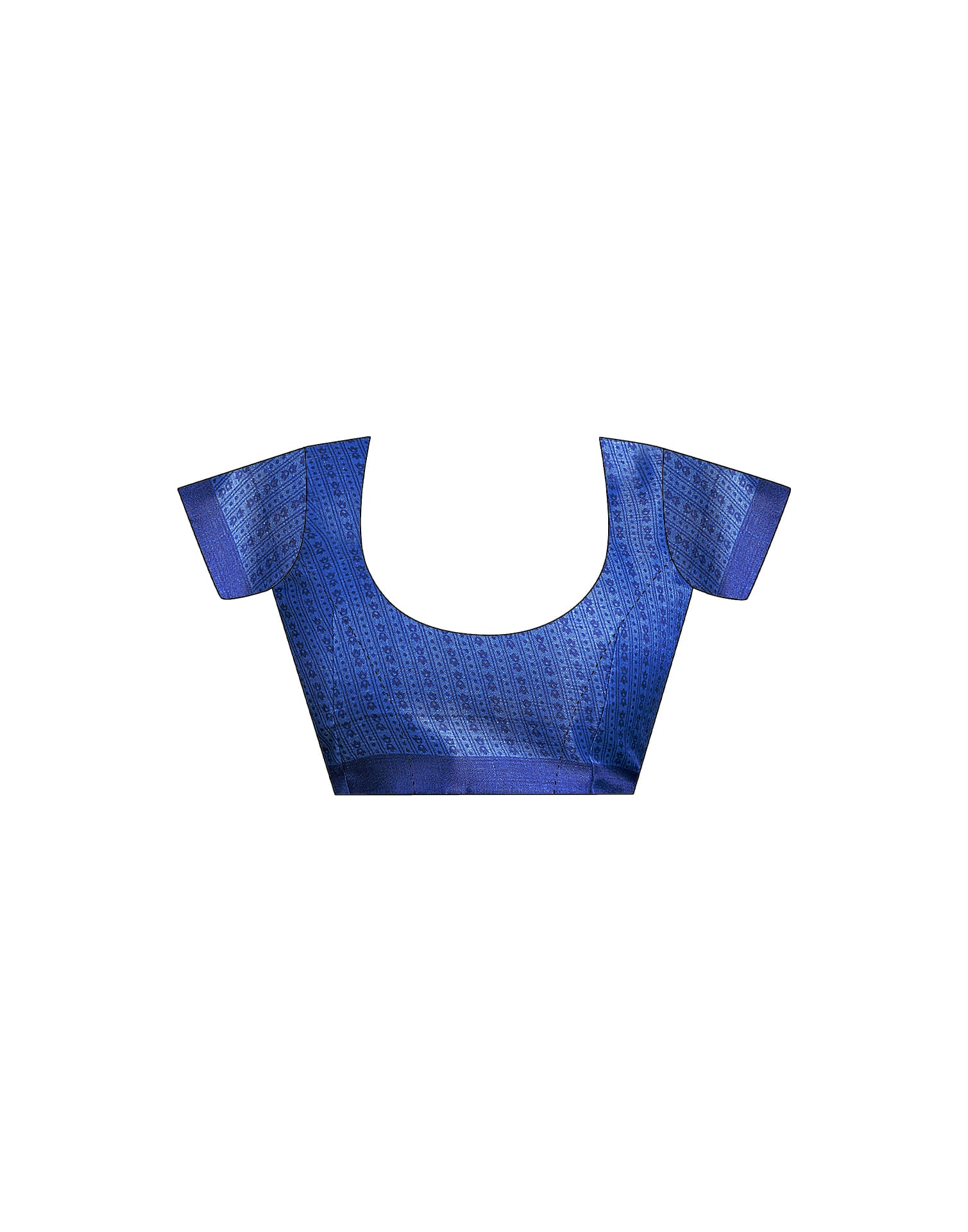 Indigo Cotton Blend Printed Saree - Image 8