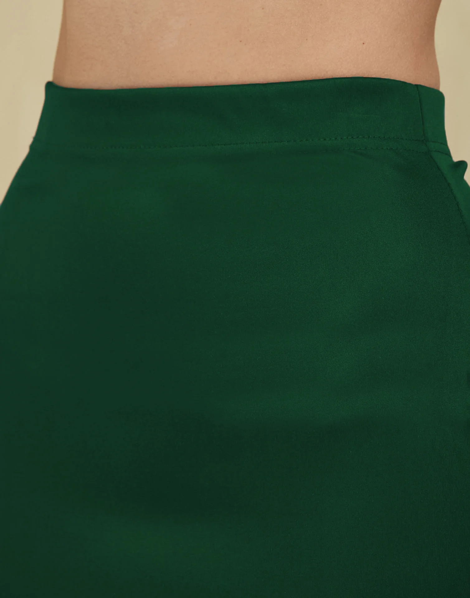 Dark Green Lycra Plain Elastic Waist Shapewear - Image 7