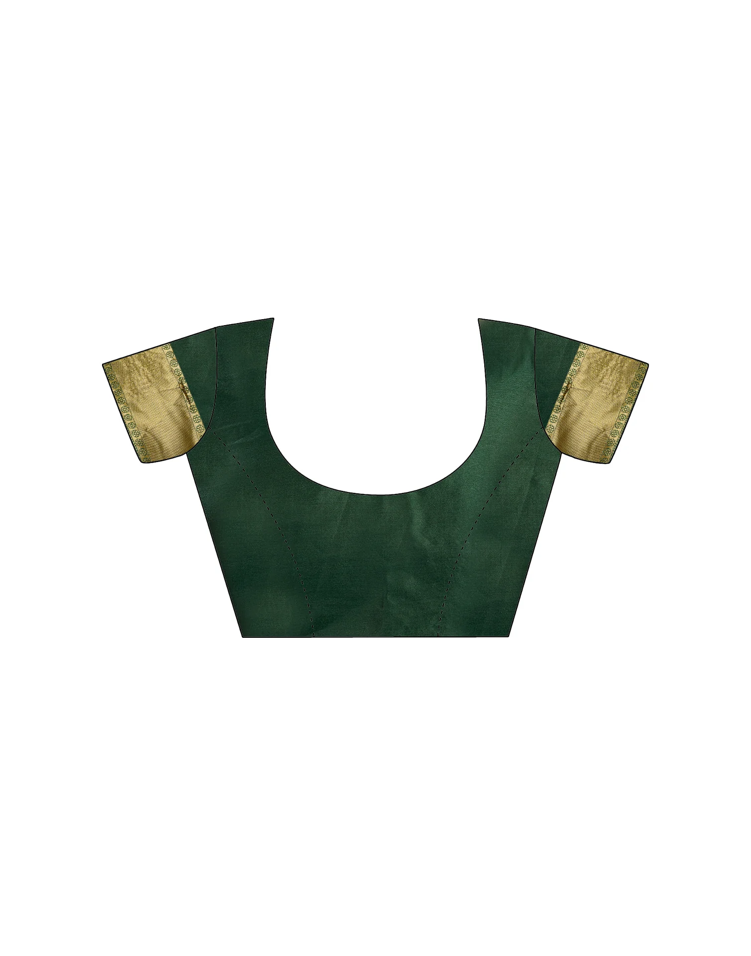 Green Silk Woven Kanjivaram Saree - Image 10