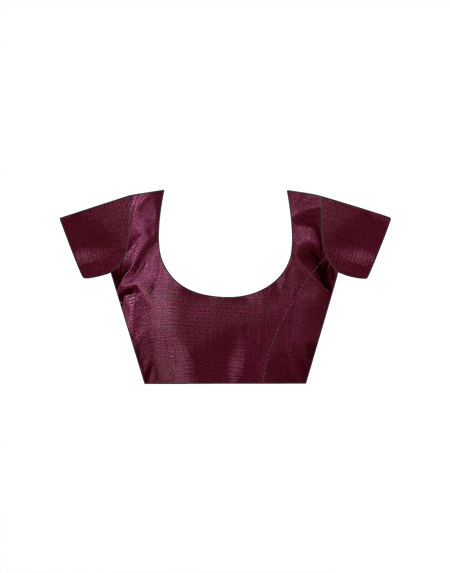 Dark Magenta Khadi Floral Printed Saree - Image 9