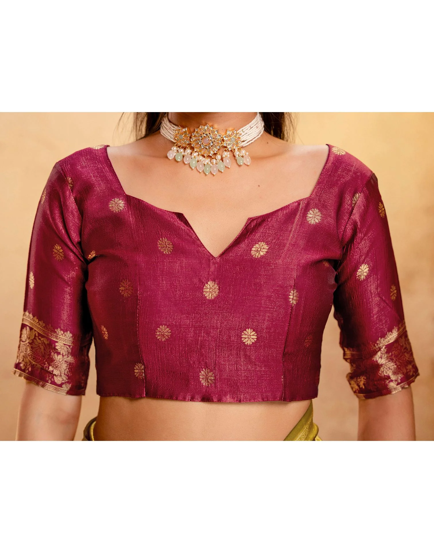 Dark Mustard Silk Woven Banarasi Saree - Image 14