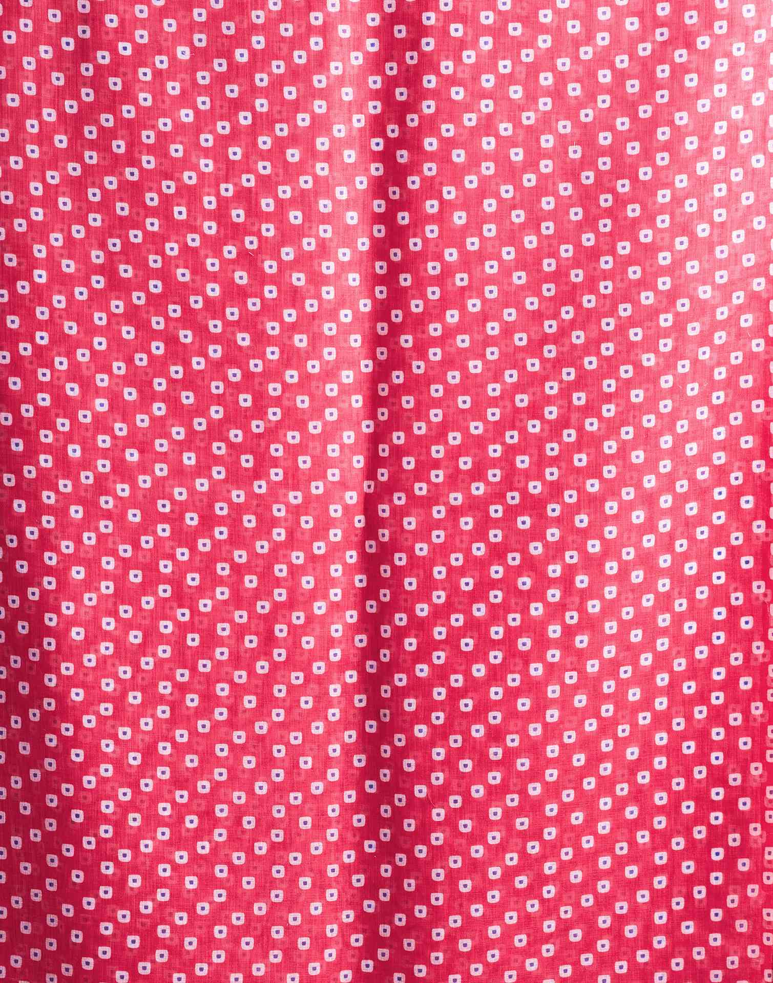 Dark Pink Cotton Linen Printed Saree - Image 7