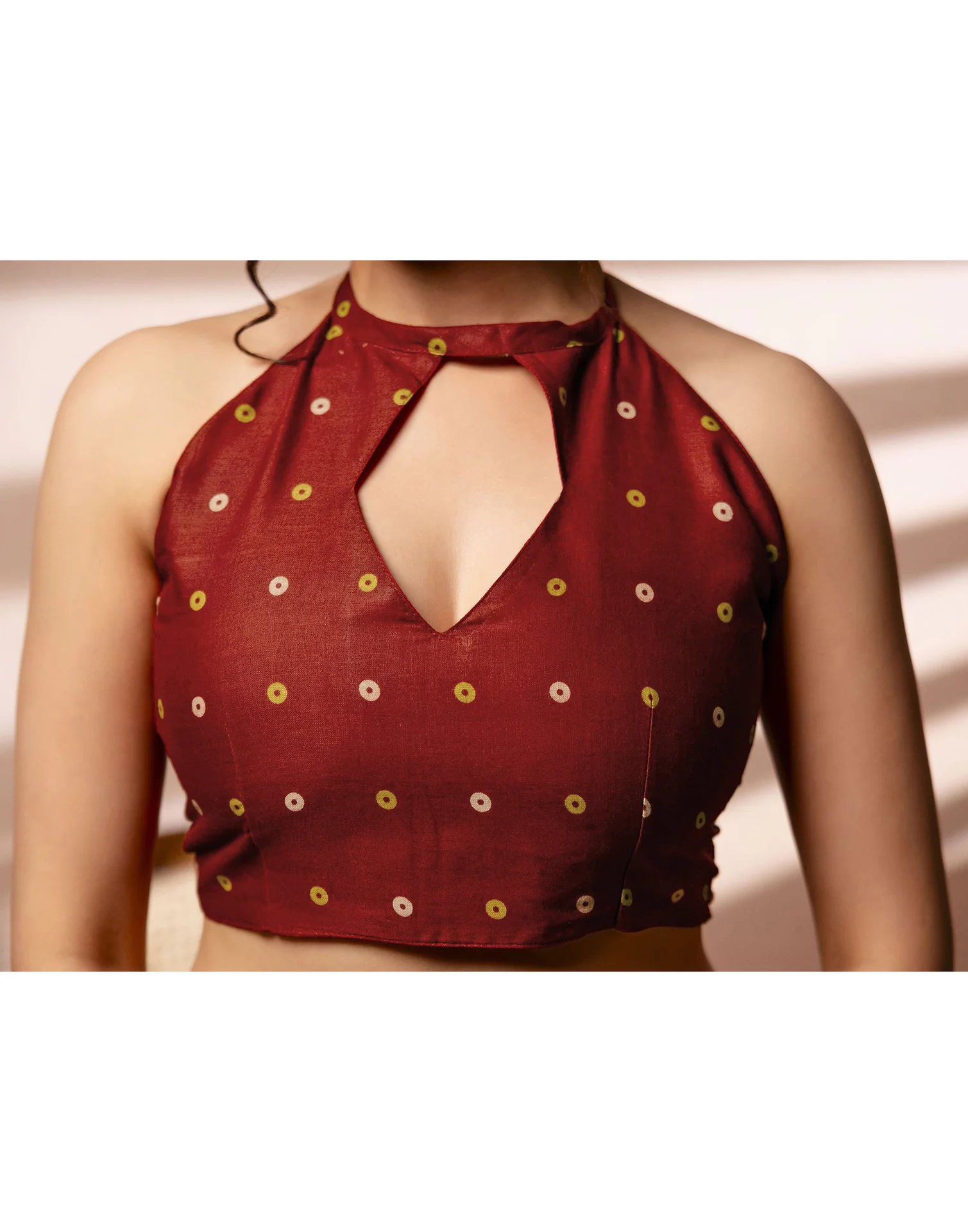 Dark Pink Cotton Printed Kalamkari Saree - Image 13