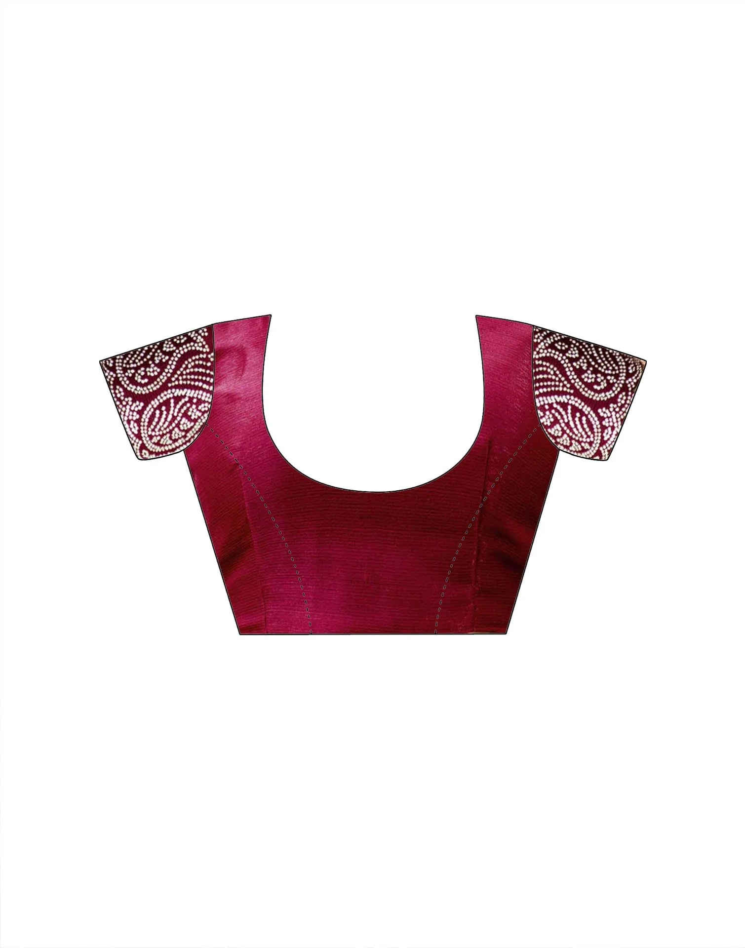 Dark Pink Shimmer Stone Work Swarovski Saree - Image 9