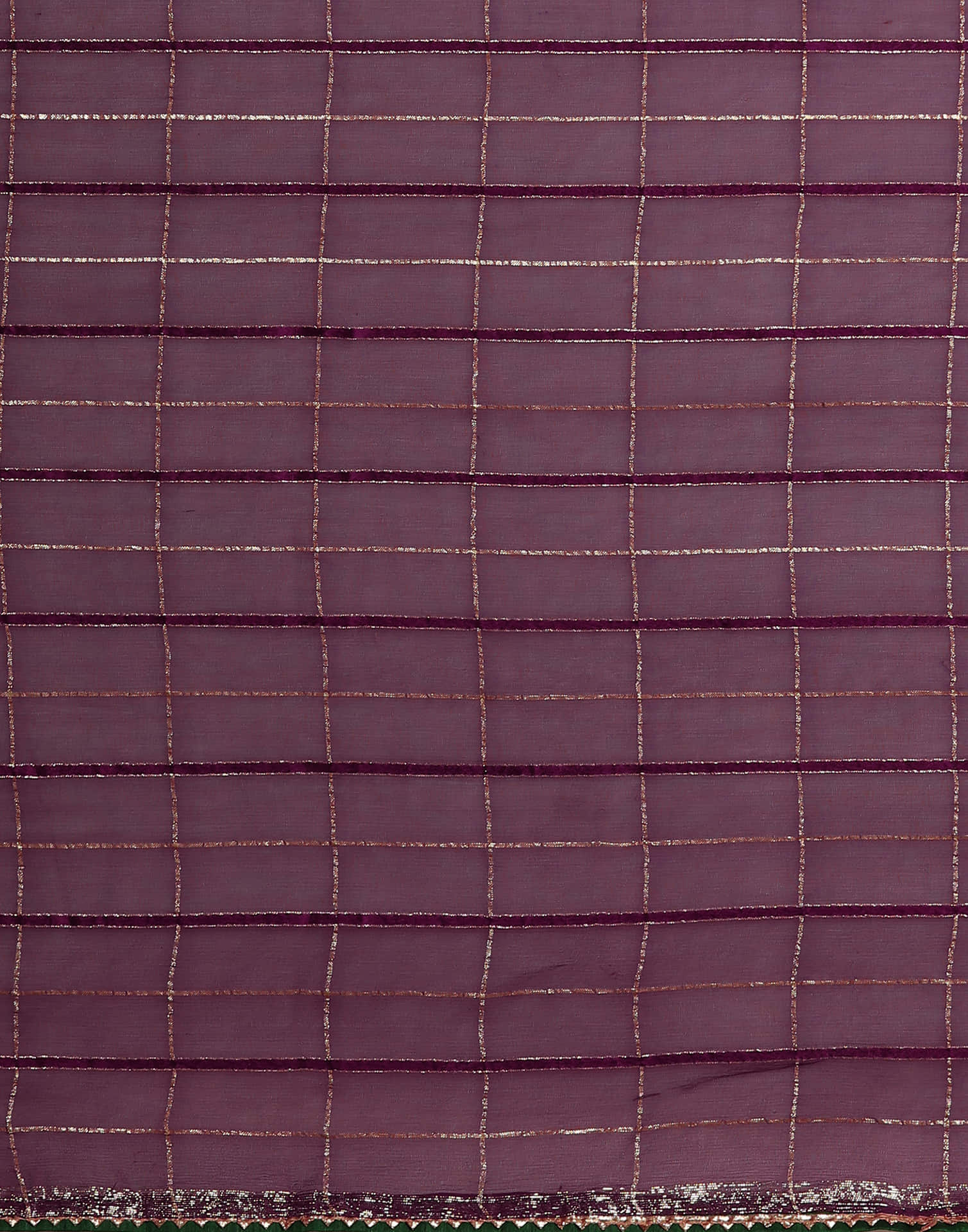 Dark Purple Georgette Woven Zari Stripe Saree - Image 7