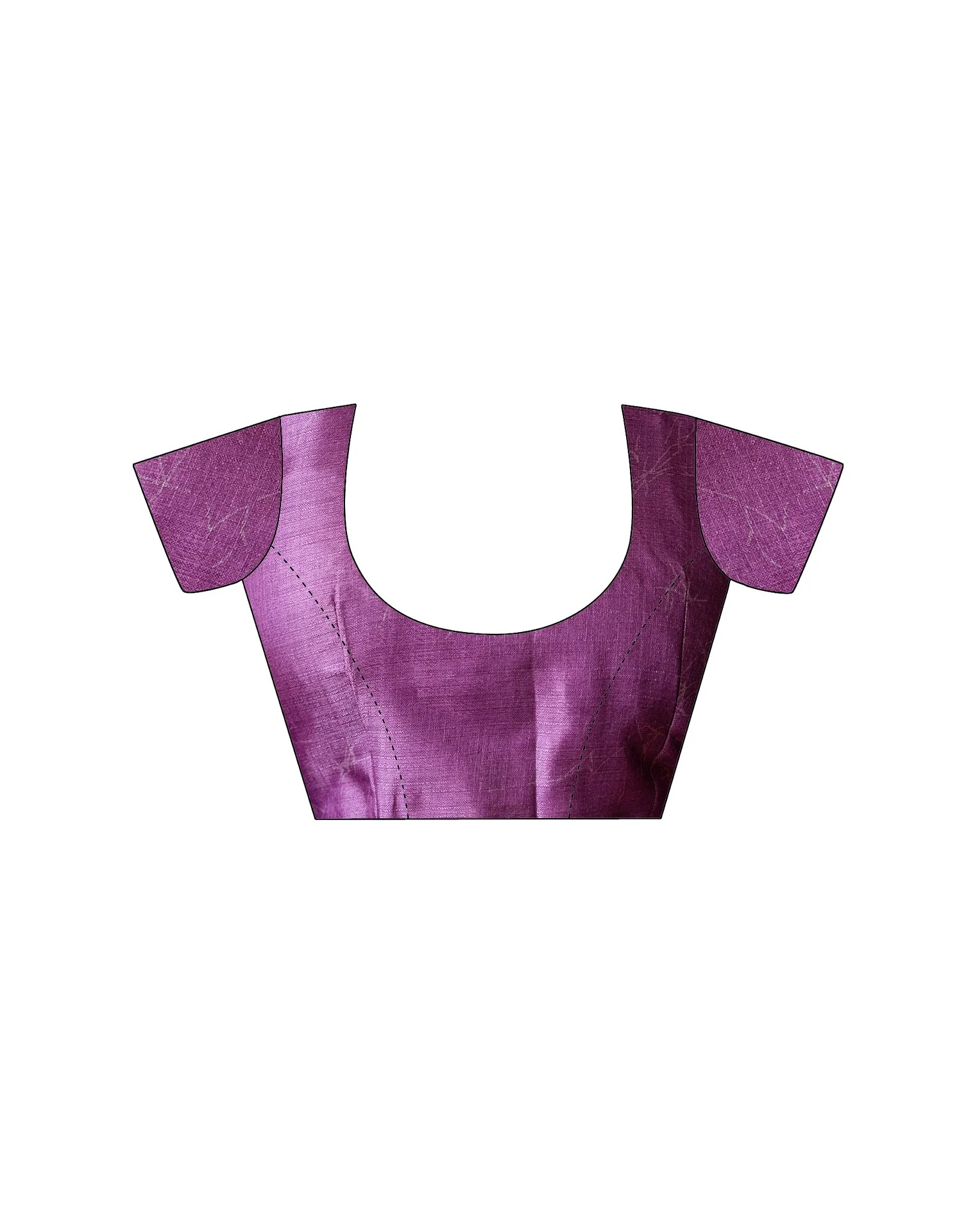 Dark Purple Khadi Printed Saree - Image 10