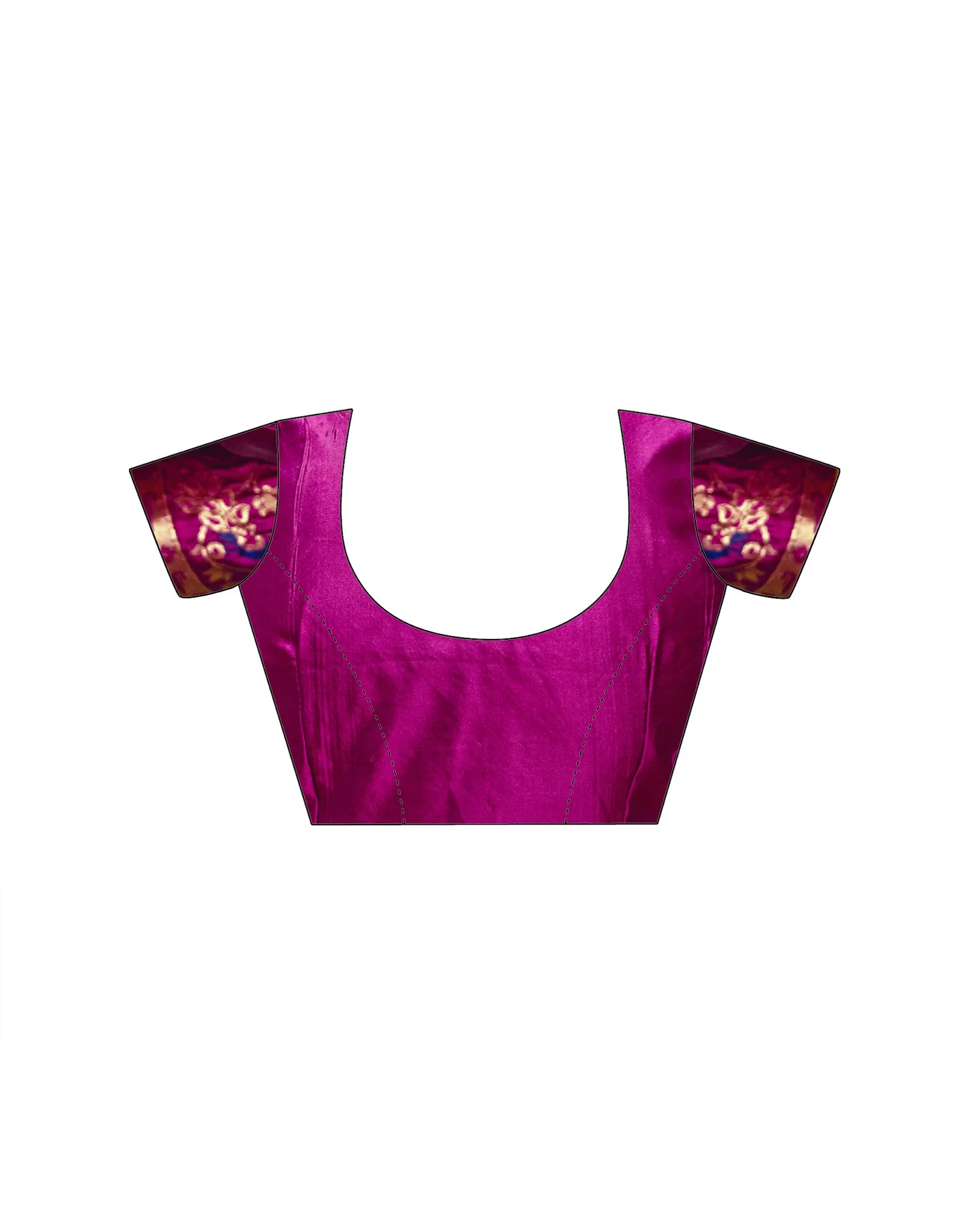 Dark Purple Silk Woven Paithani Saree - Image 12