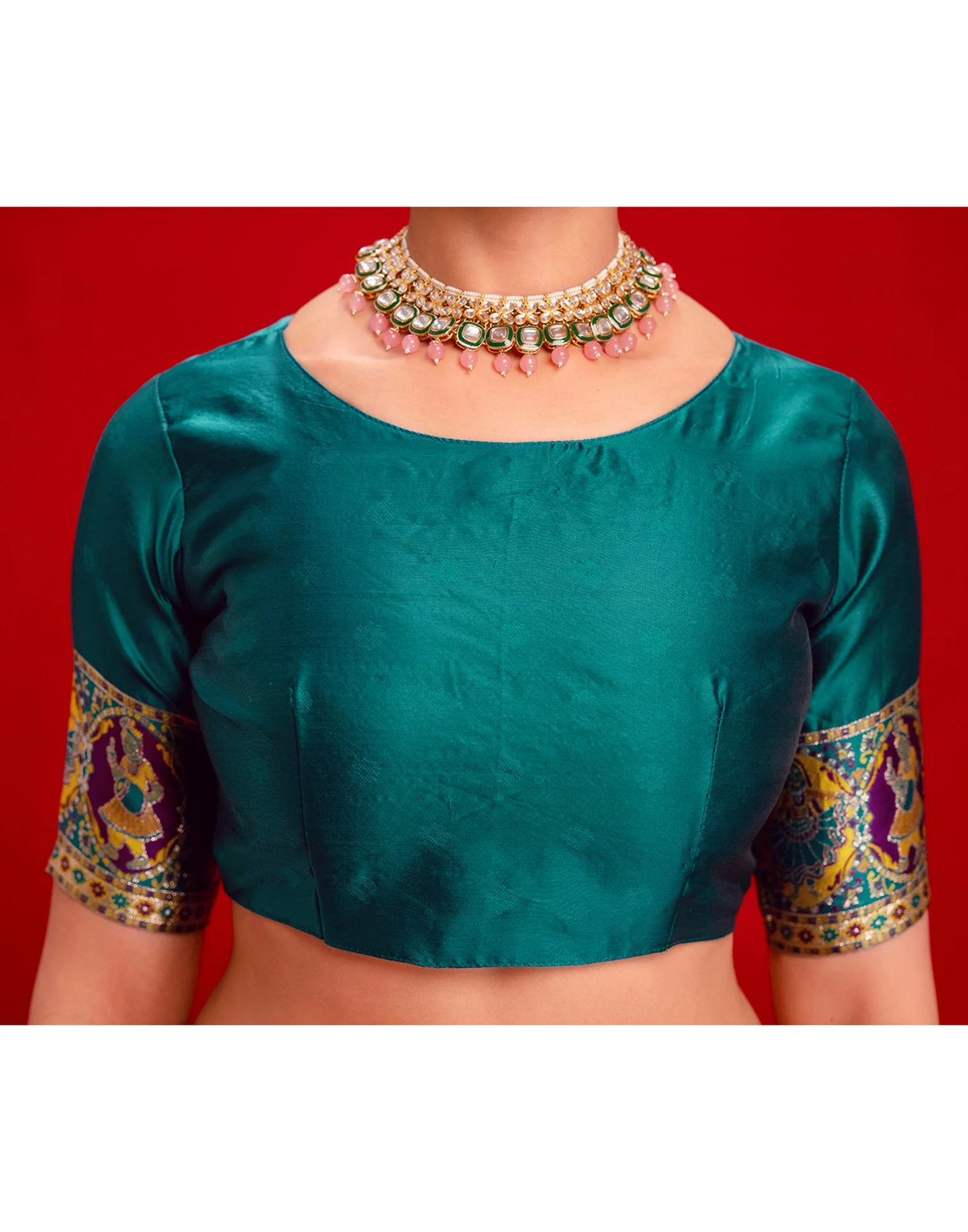 Dark Purple Silk Woven Paithani Saree - Image 11