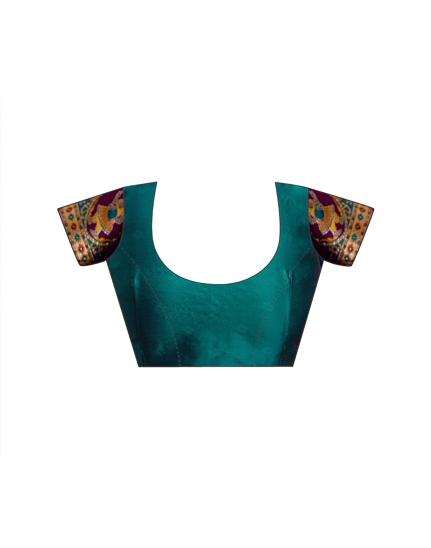 Dark Purple Silk Woven Paithani Saree - Image 12