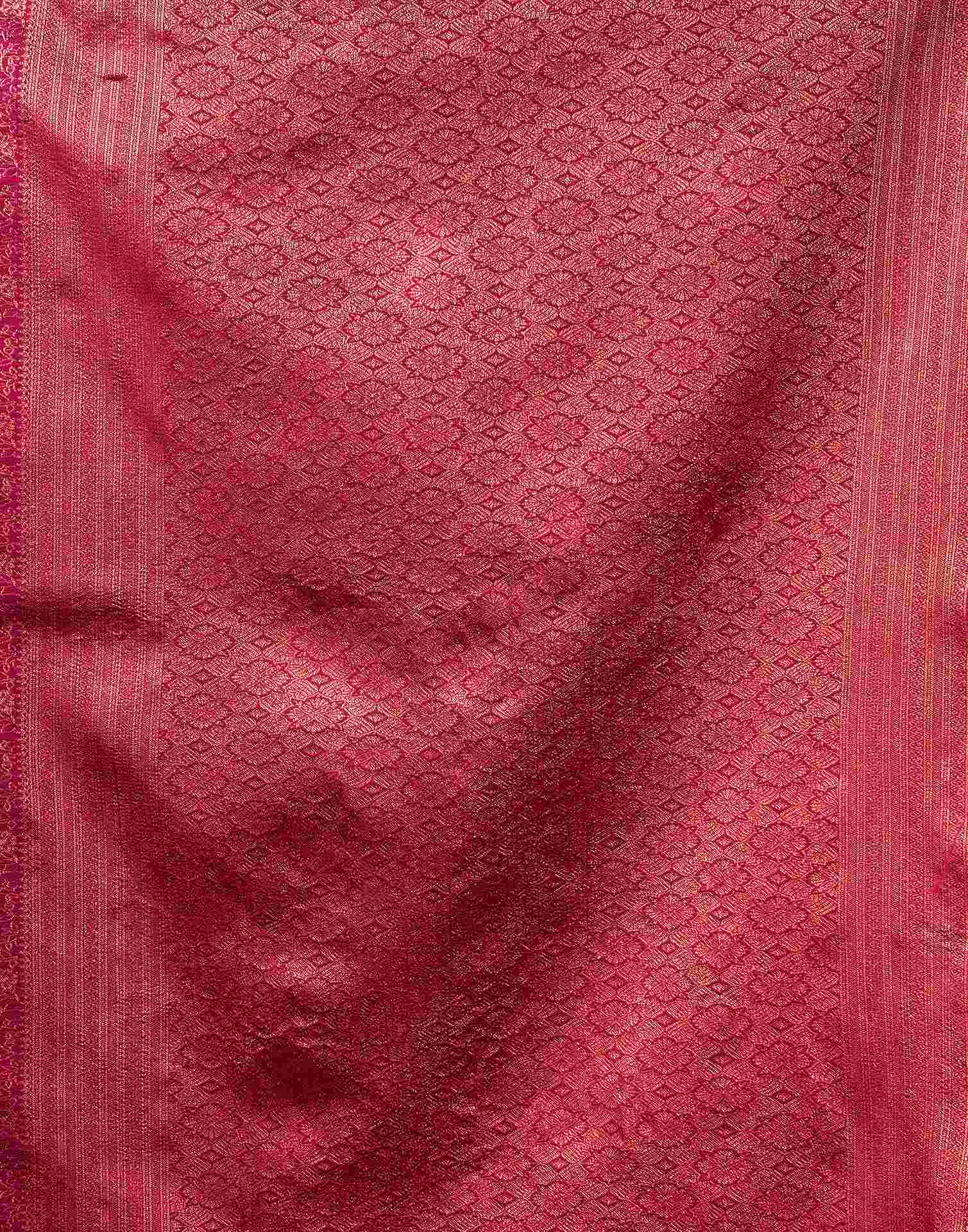 Dark Purple Silk Woven Saree - Image 7