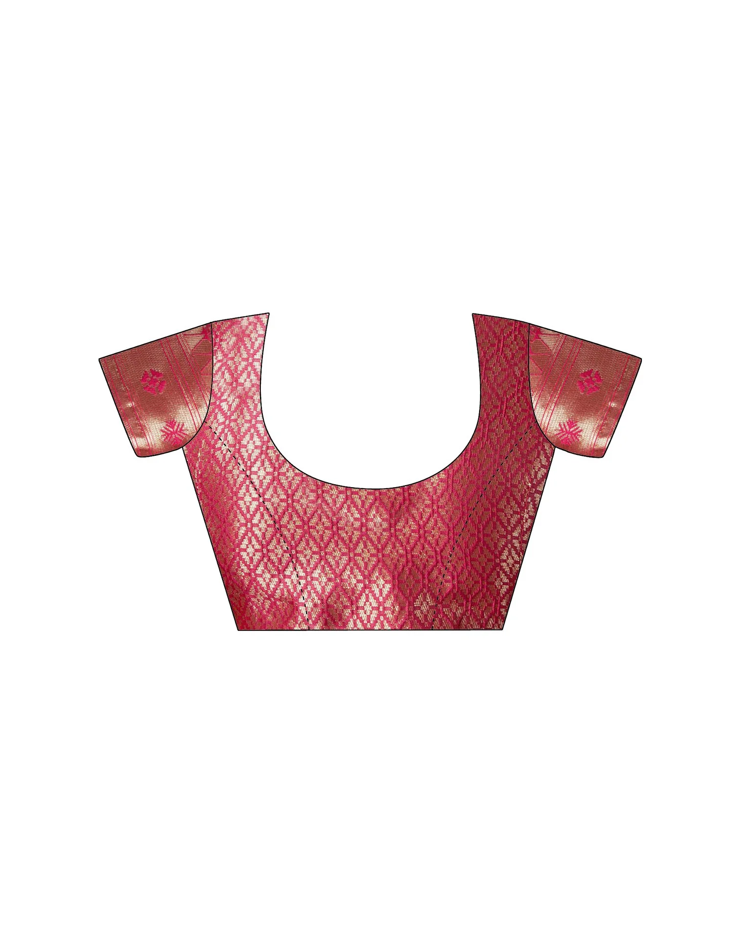 Dark Rani Pink Silk Paithani Chaturthi Saree - Image 11