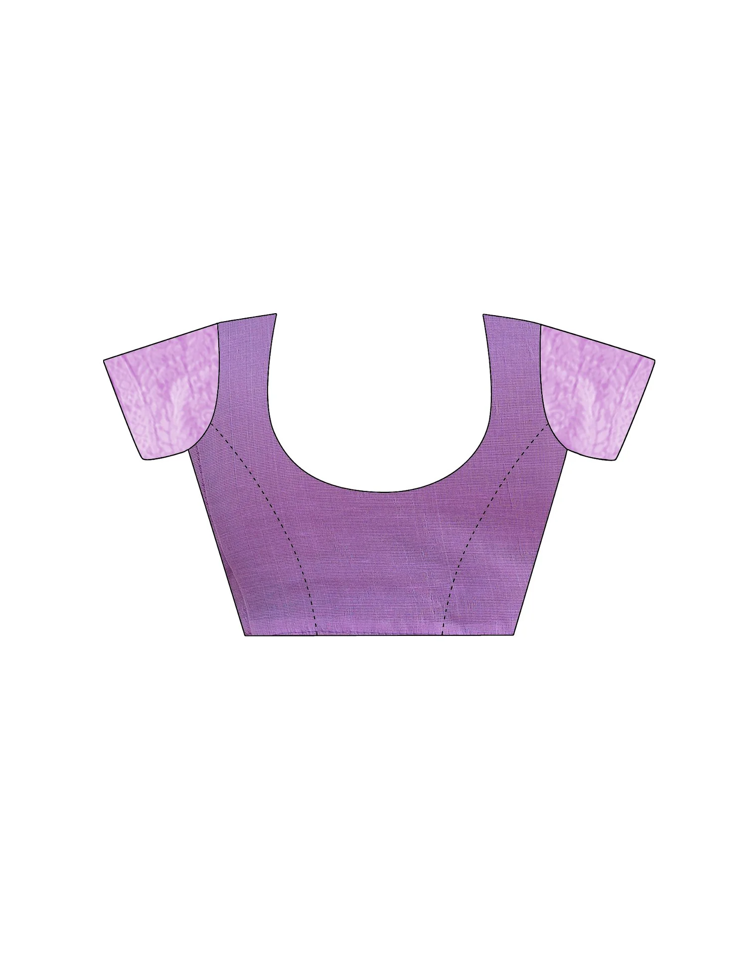Deep Lavender Cotton Woven Saree - Image 13