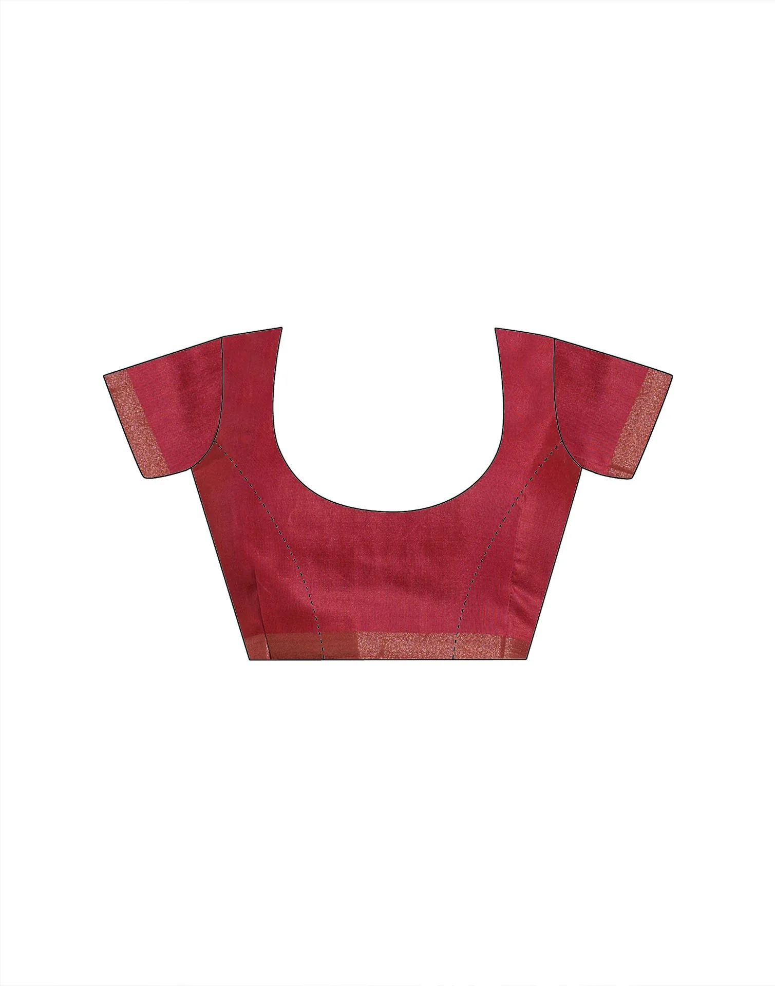 Dusty Peach Silk Printed Saree - Image 10