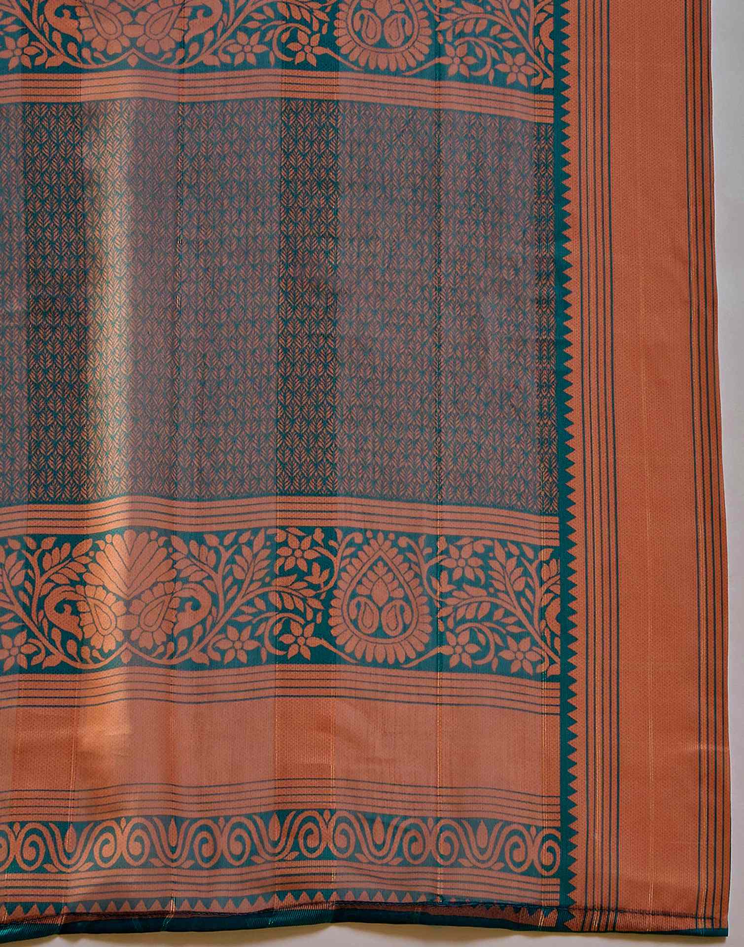 Dusty Purple Georgette Printed Saree - Image 9