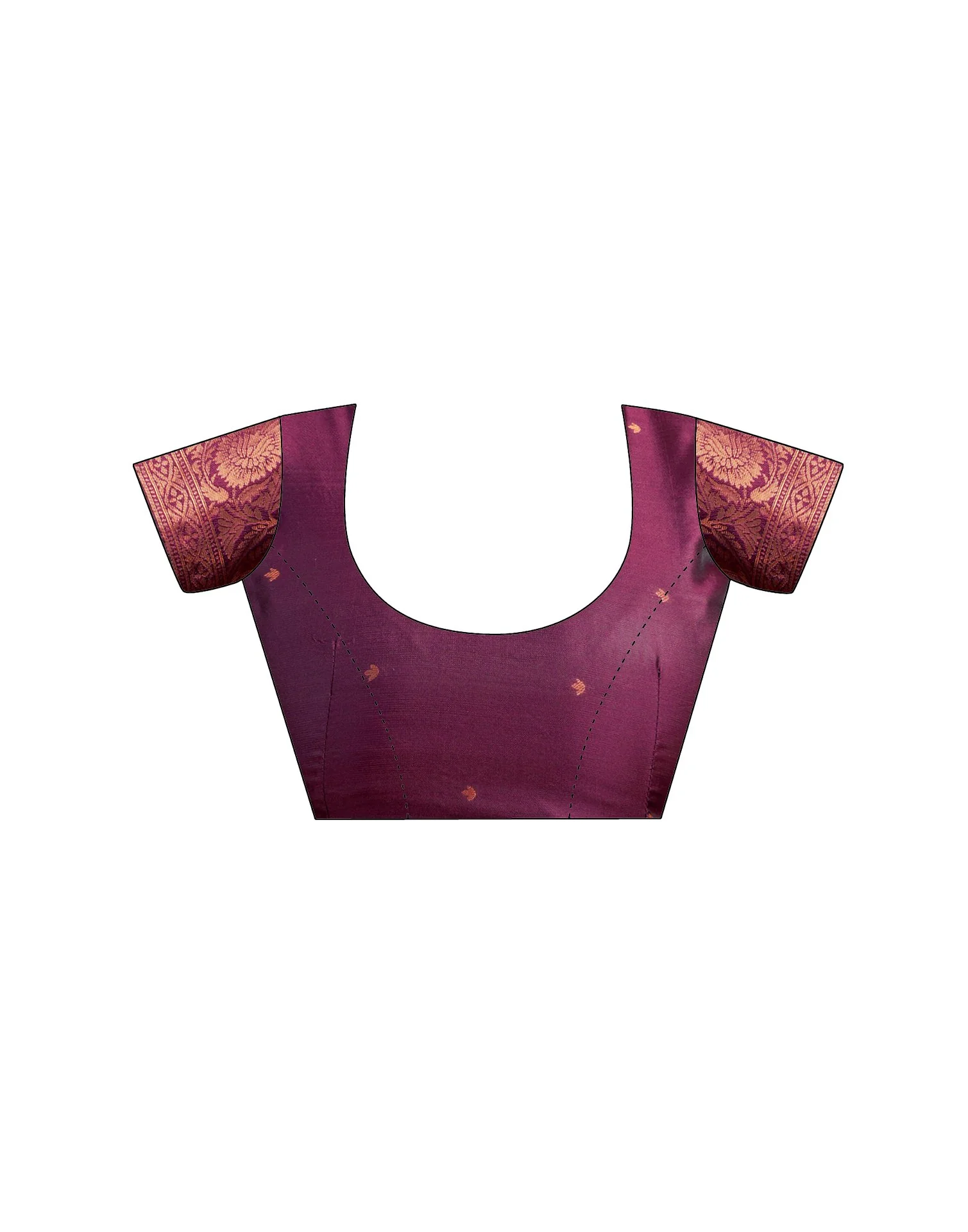 Dusty Purple Silk Woven Kanjivaram Saree - Image 9