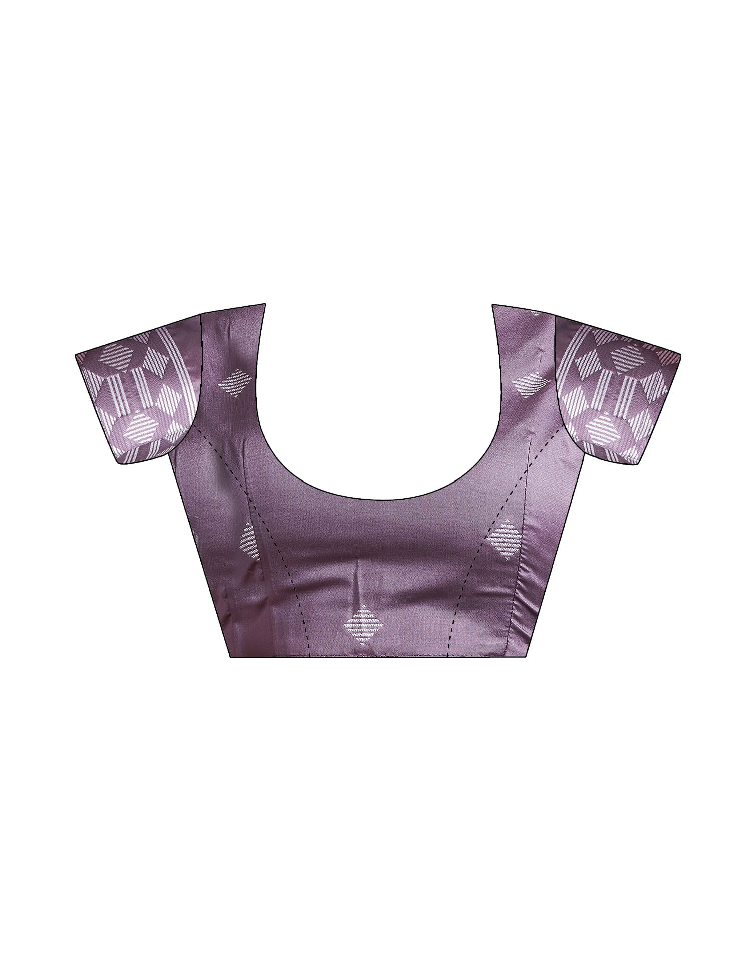 Dusty Purple Woven Banarasi Silk Saree - Image 10
