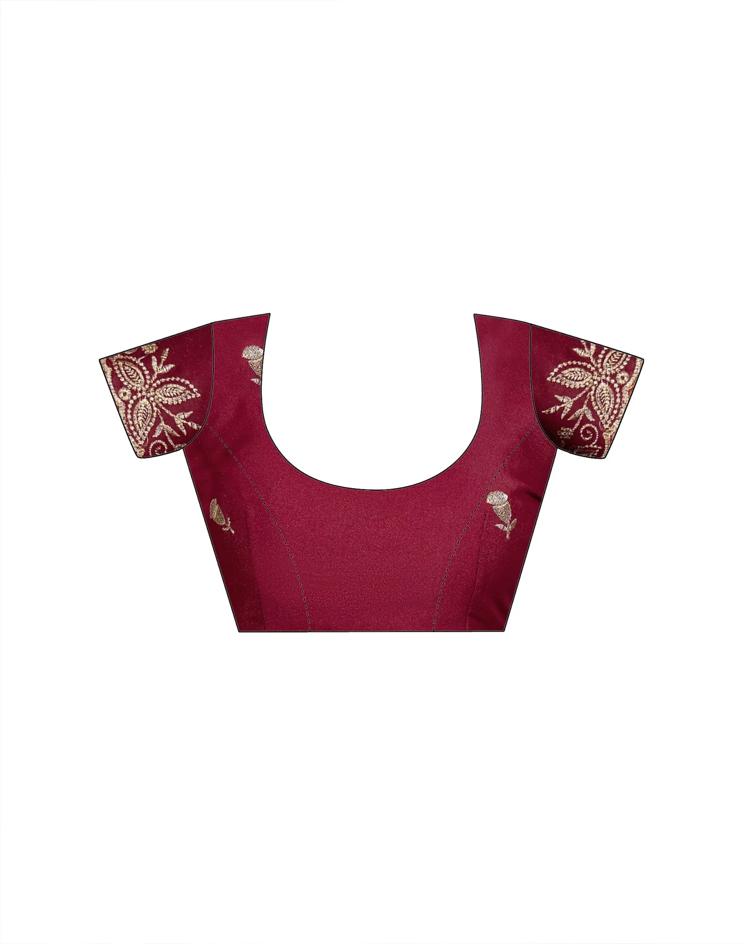 Dusty Rose Pink Shimmer Sequence Embroidery Saree - Image 10