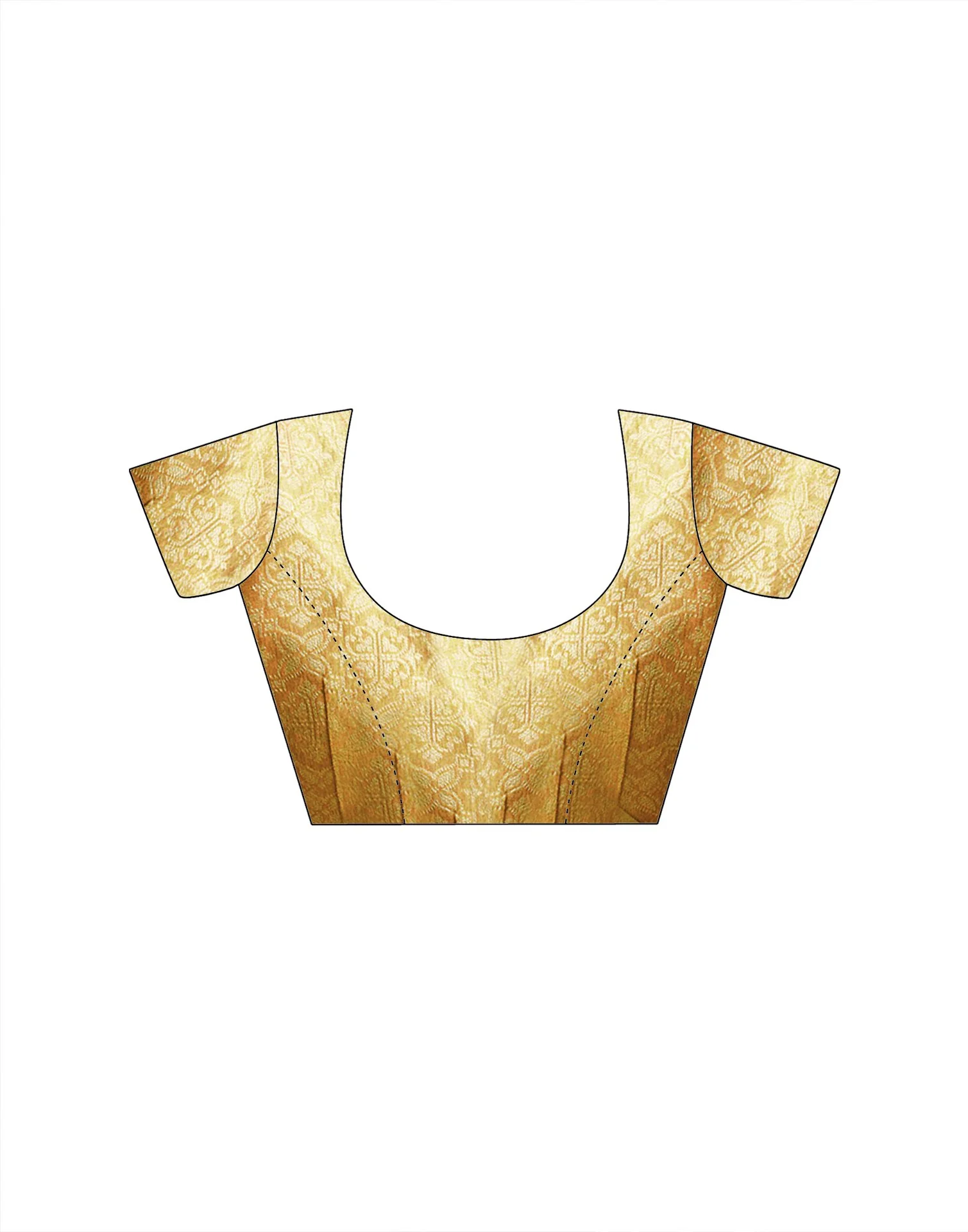Golden Tissue Silk Woven Banarasi Saree - Image 8